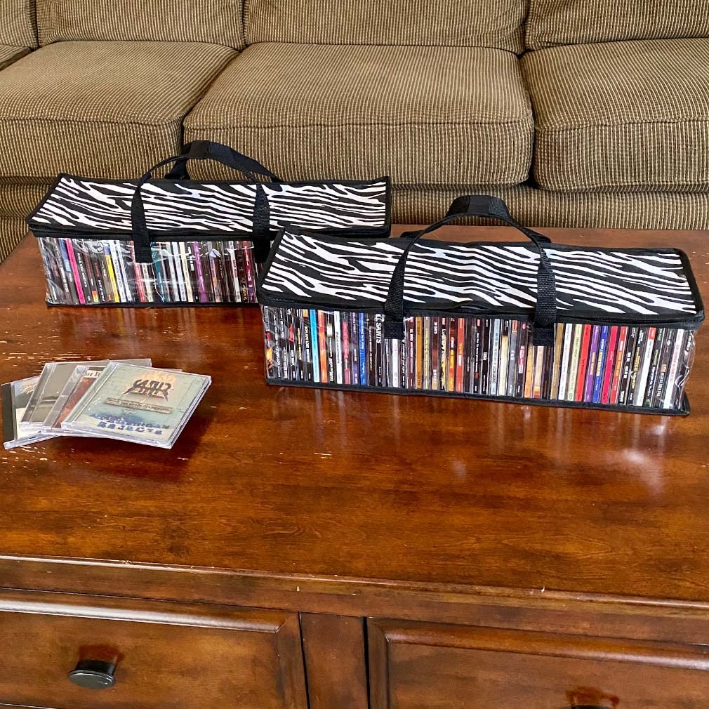 Evelots 4 Pack CD Storage Bags, Clear PVC Plastic-Holds 192 CDs With Cases Total-Strong Handles-Protects from Scratches/Dirt/Dust/Moisture Set of 4 - Image 5