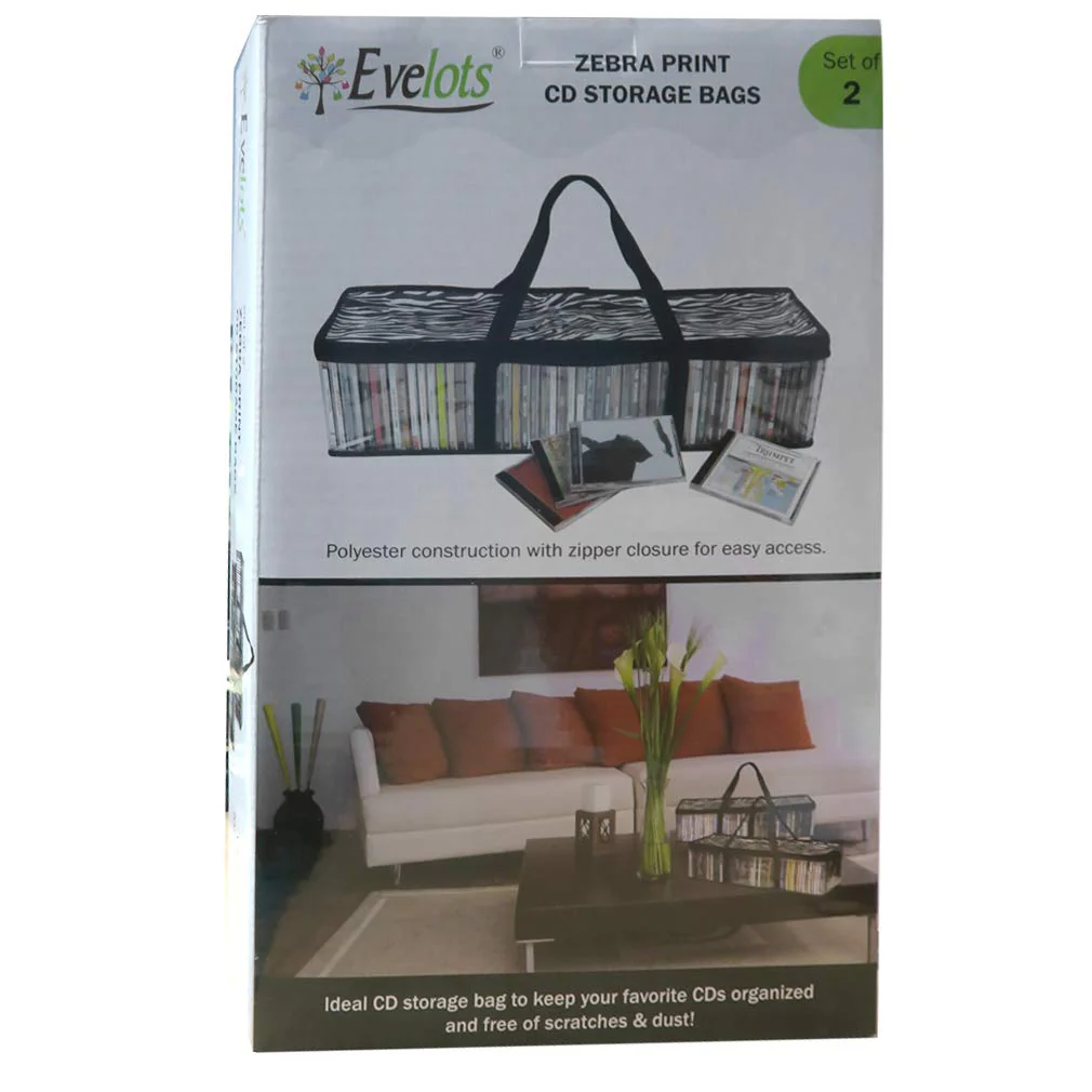 Evelots 4 Pack CD Storage Bags, Clear PVC Plastic-Holds 192 CDs With Cases Total-Strong Handles-Protects from Scratches/Dirt/Dust/Moisture Set of 4 - Image 6