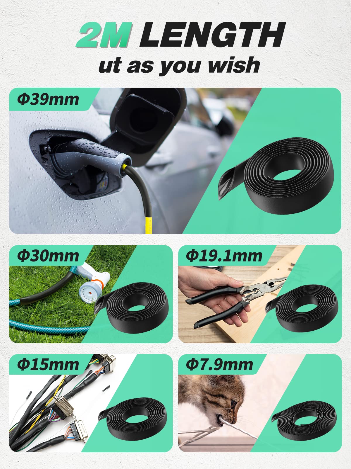 Eventronic 3:1 Heat Shrink Tube with Adhesive and Double Wall, Diameter 15 mm & 2 m Length, IP65 Waterproof, Insulation Tape, for Electrical Insulation and Wire Connectors, 12 Diameter Options, Never Ø15mm & 2m - Image 3