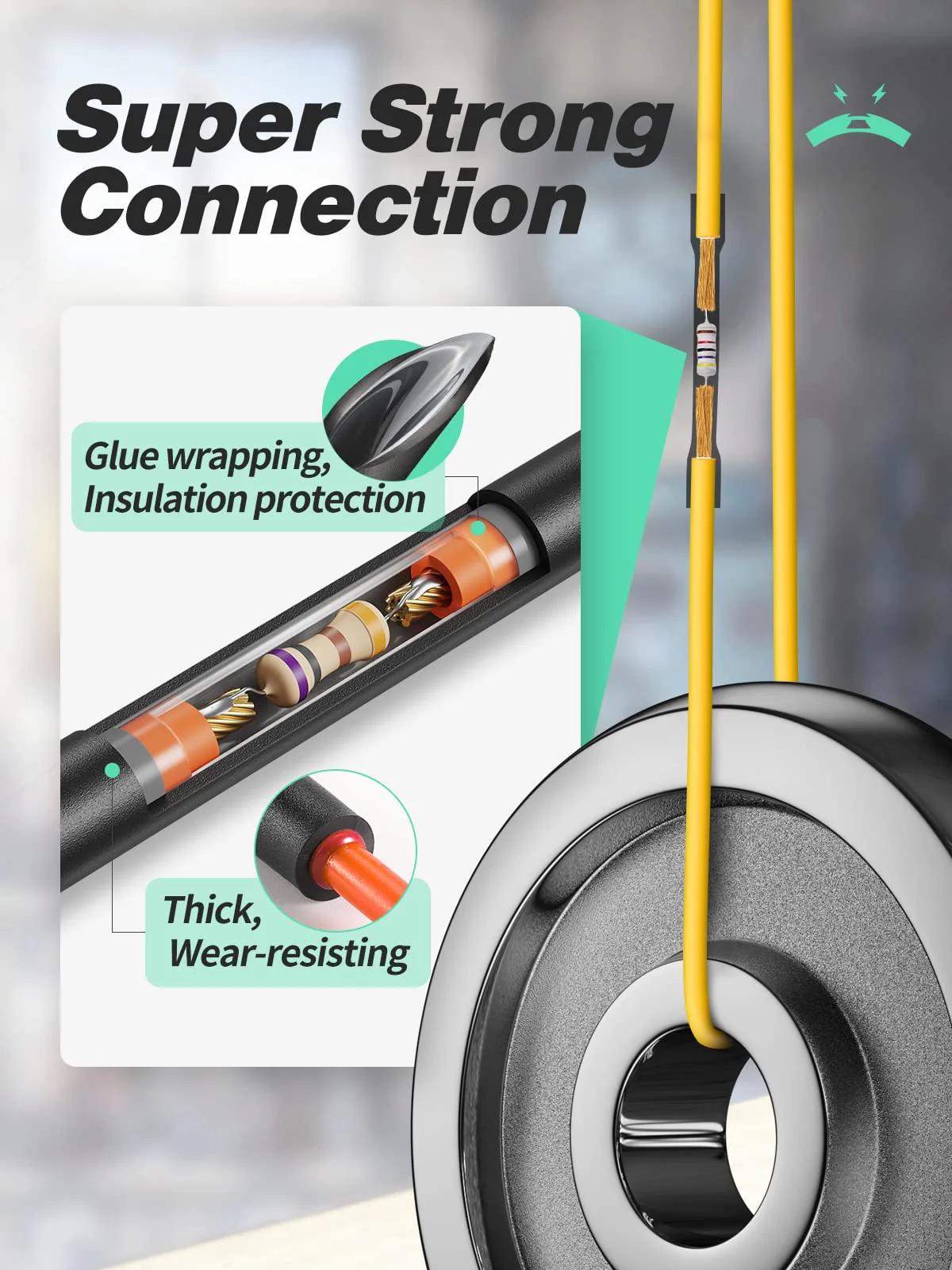 Eventronic 3:1 Heat Shrink Tube with Adhesive and Double Wall, Diameter 15 mm & 2 m Length, IP65 Waterproof, Insulation Tape, for Electrical Insulation and Wire Connectors, 12 Diameter Options, Never Ø15mm & 2m - Image 6