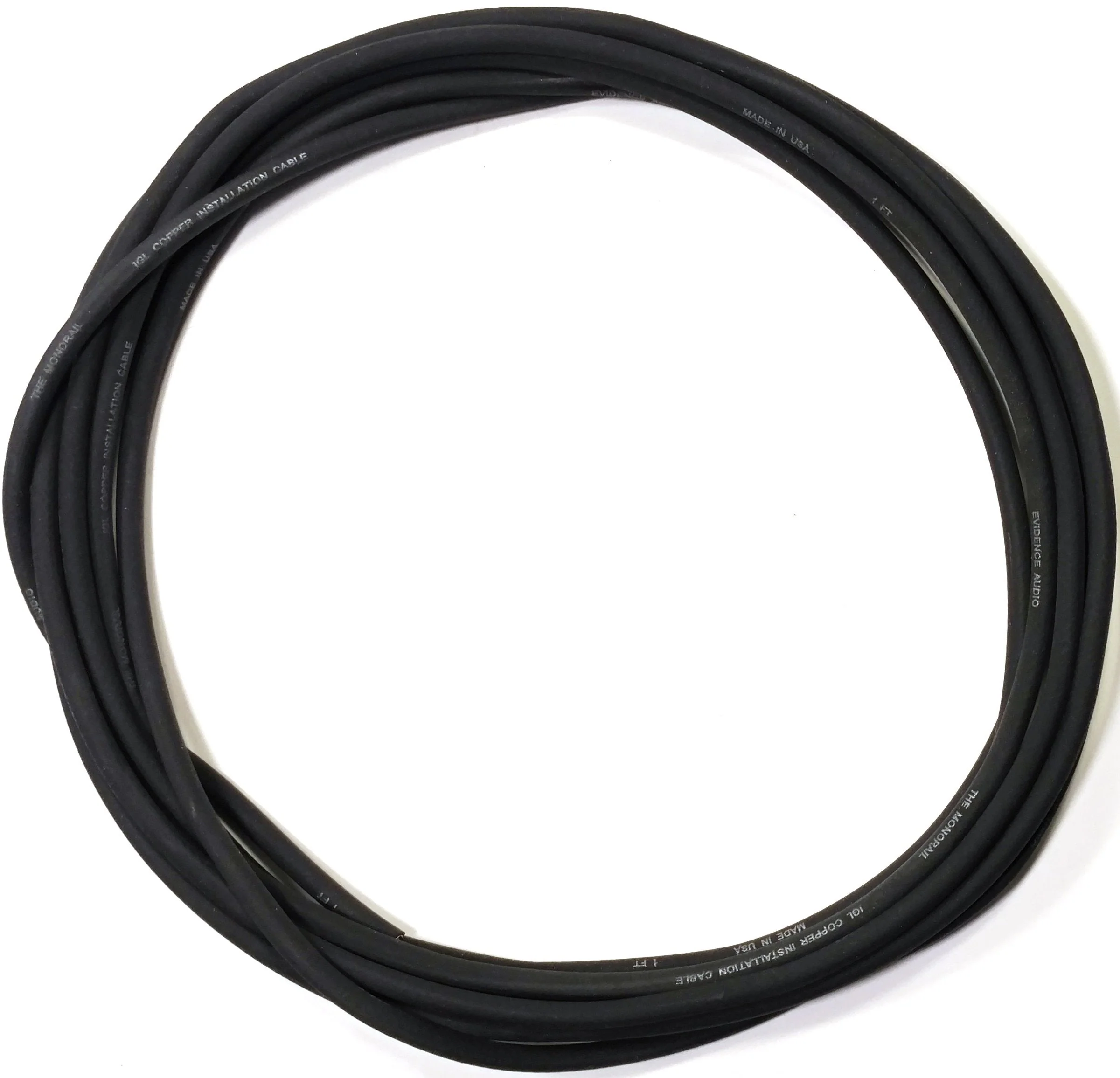Evidence Audio Monorail - 10 feet bulk cable - Graphite Black (by E.A.R.S. PRO AUDIO) - Image 3