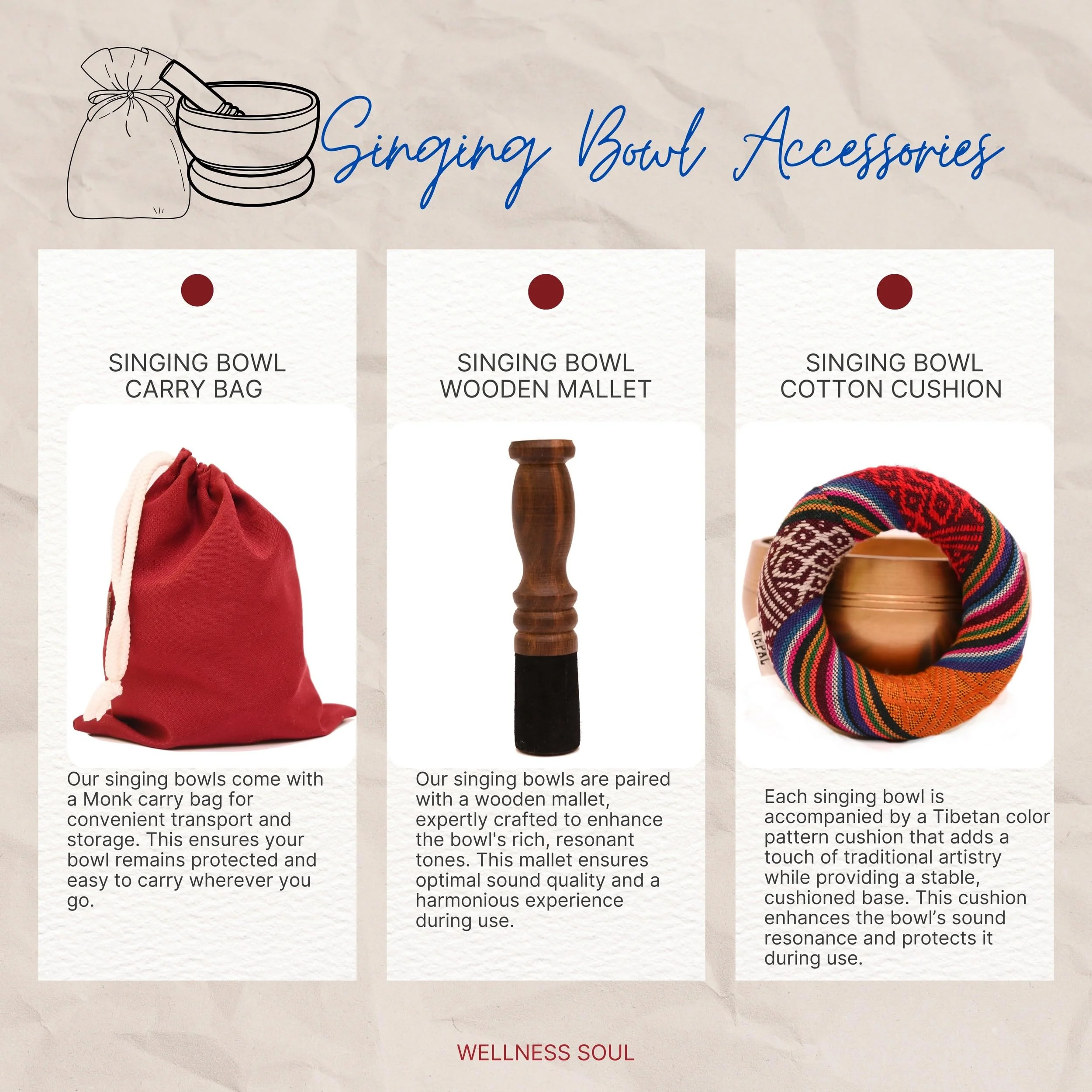 Evil Eye Tibetan Singing Bowl-Meditation Bowl with Cushion, Mallet and Carry Bag-Handcrafted in Nepal- best for Yoga, Chakra Healing, Mindfulness, and Stress Relief-Spiritual Gifts for Women and Men - Image 6
