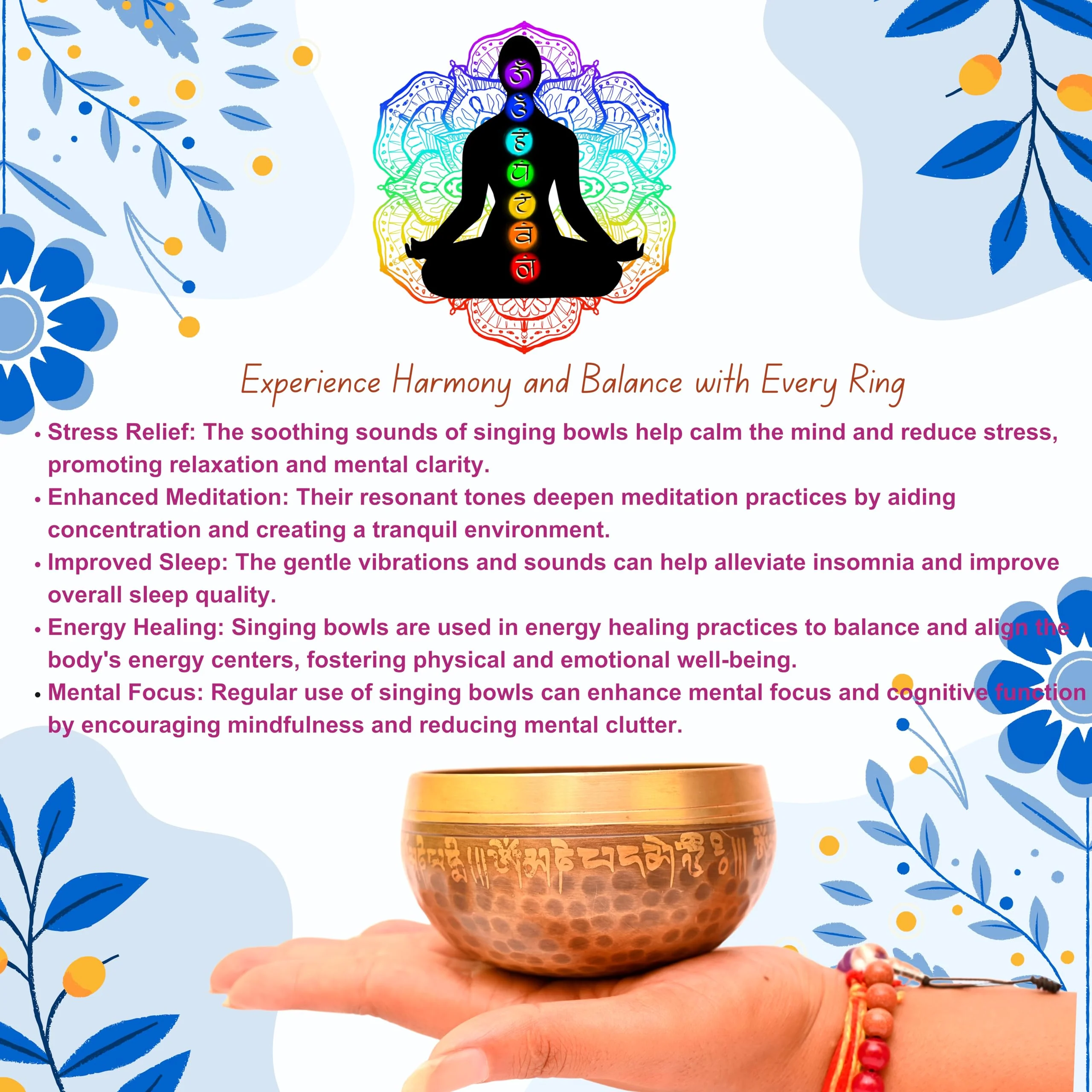 Evil Eye Tibetan Singing Bowl-Meditation Bowl with Cushion, Mallet and Carry Bag-Handcrafted in Nepal- best for Yoga, Chakra Healing, Mindfulness, and Stress Relief-Spiritual Gifts for Women and Men - Image 7