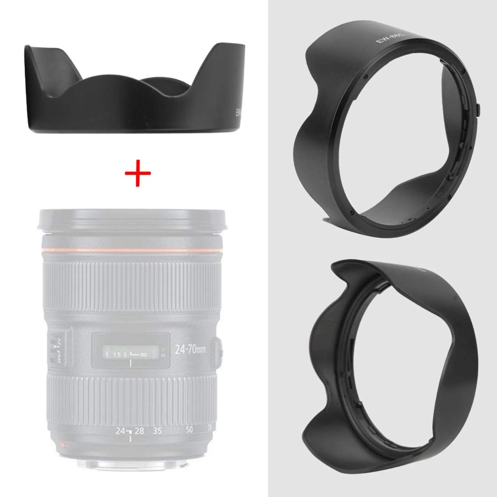 EW-88C Lens Hood, Camera Plastic Lens Hood for EF 24-70mm F2.8 L II USM Lens - Image 5