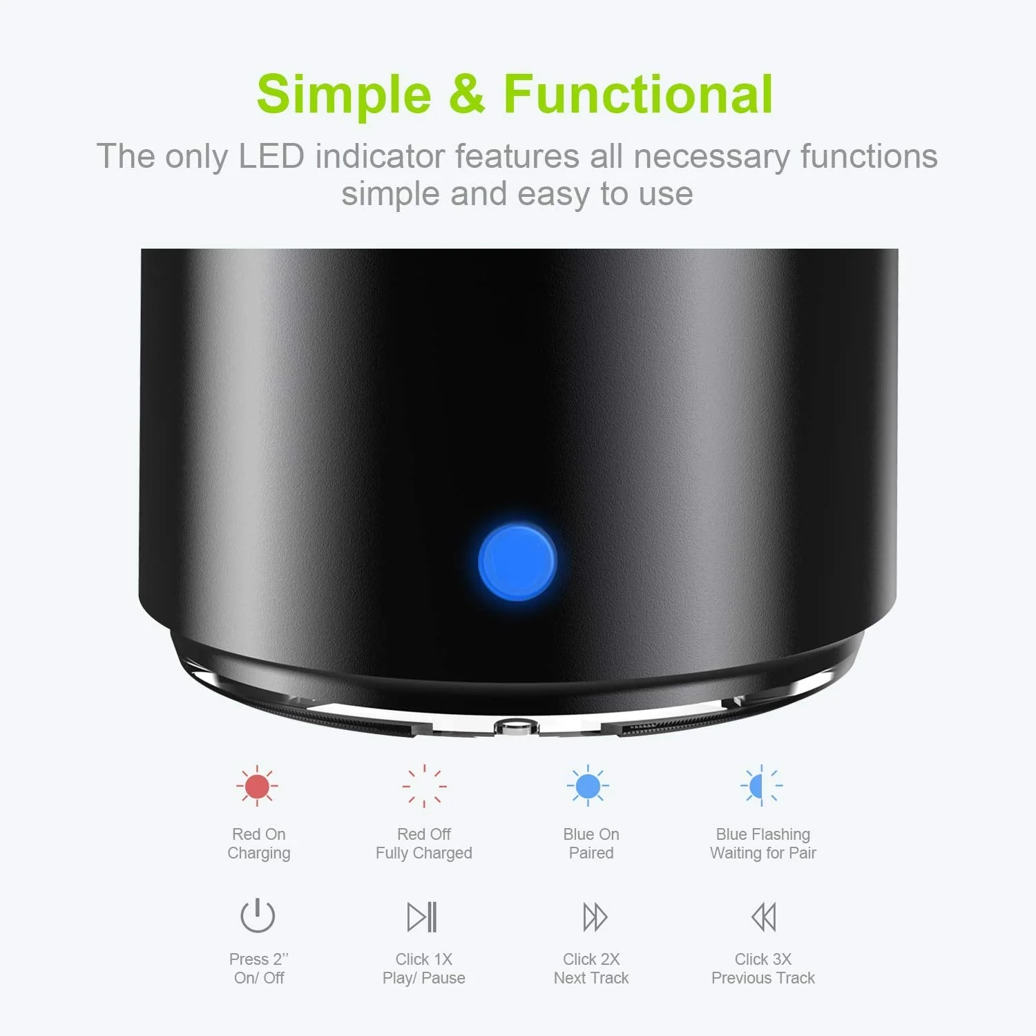 EWA Travel Case Packed, A106 Pro Portable Bluetooth Speaker with Custom Bass Radiator, Brief Design, IP67 Waterproof, Perfect Mini Speaker for Shower, Room, Bike, Car (Black) Black - Image 5