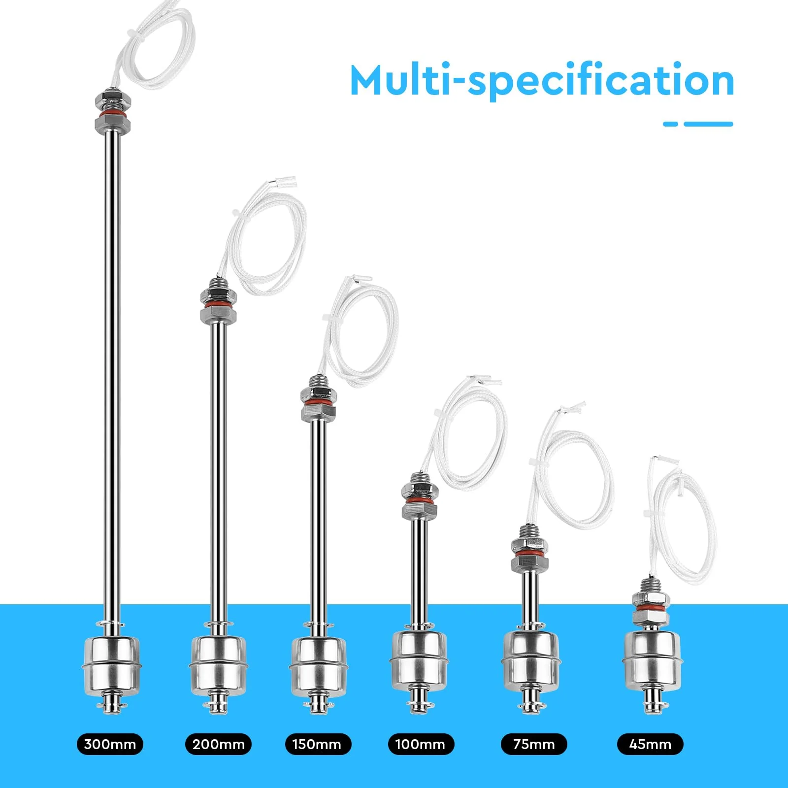 EXLECO Stainless Steel Float Switch 45 mm Vertical Water Level Sensor M10 Water Level Regulator Level Sensor Liquid Level Sensor for Water Pump Pool Pond Aquarium - Image 7