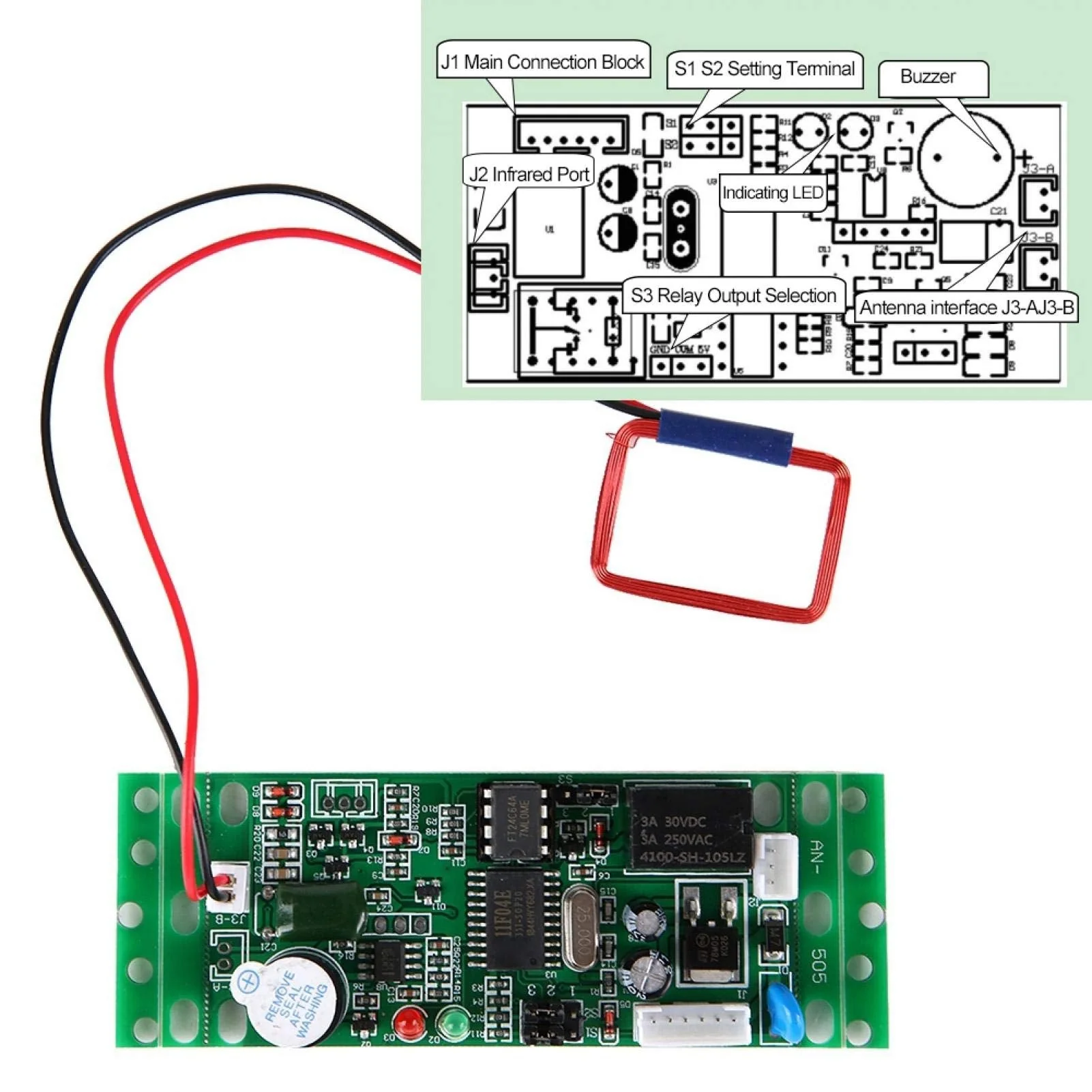Exliy 125kHz Module RFID Module, RFID Read Module Access Control Module - Image 4