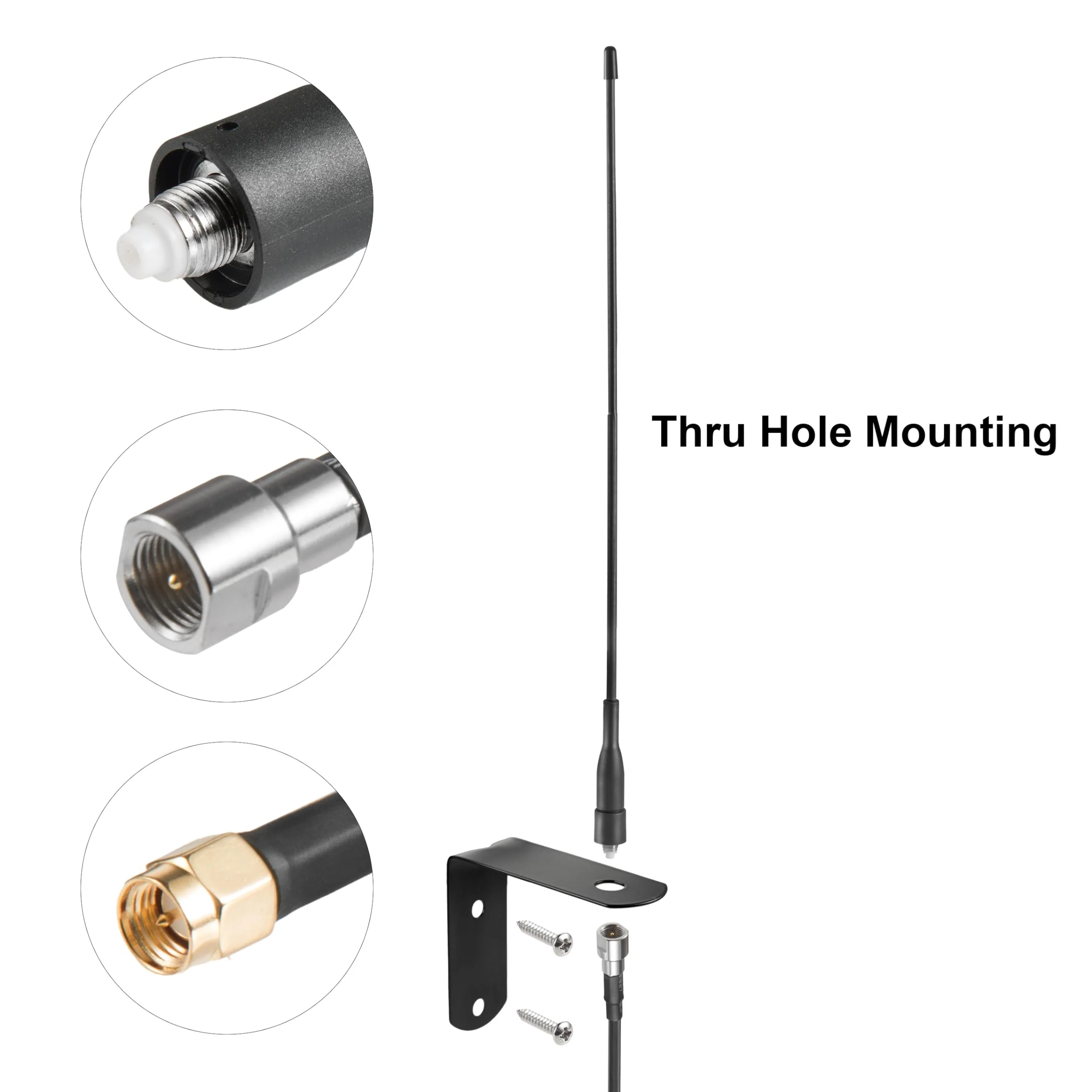 Extended Long Range 433Mhz 433.92MHz Flexible Whip Receiver Antenna for Remote GTO Mighty Mule LiftMaster Ghost Etc Smart Gate Door Opener Alarm System Signal Booster，Distance up to 500 ft+, Eifagur - Image 4