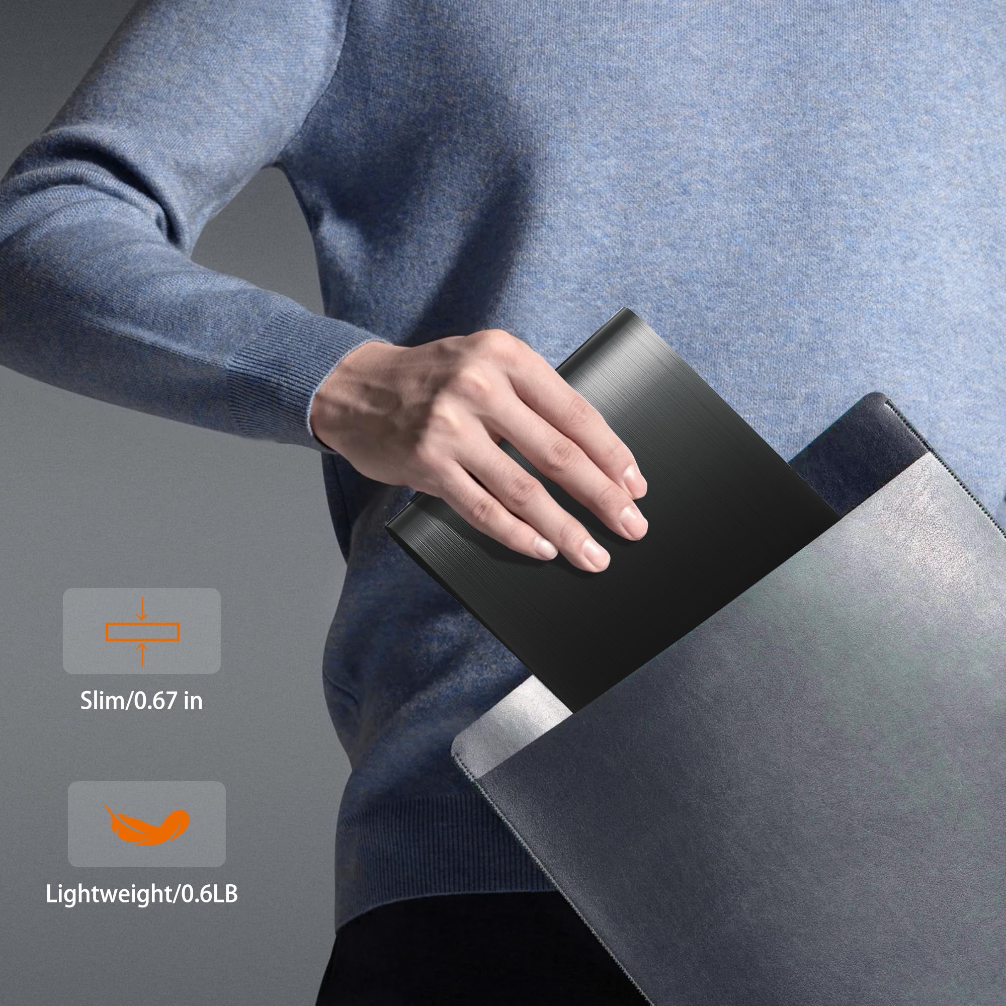 External CD/DVD Drive for Laptop PC CD DVD Player USB 3.0 Portable Optical Drive CD Burner Compatible with Windows 10 11 Linux Mac OS (Black) Black - Image 9