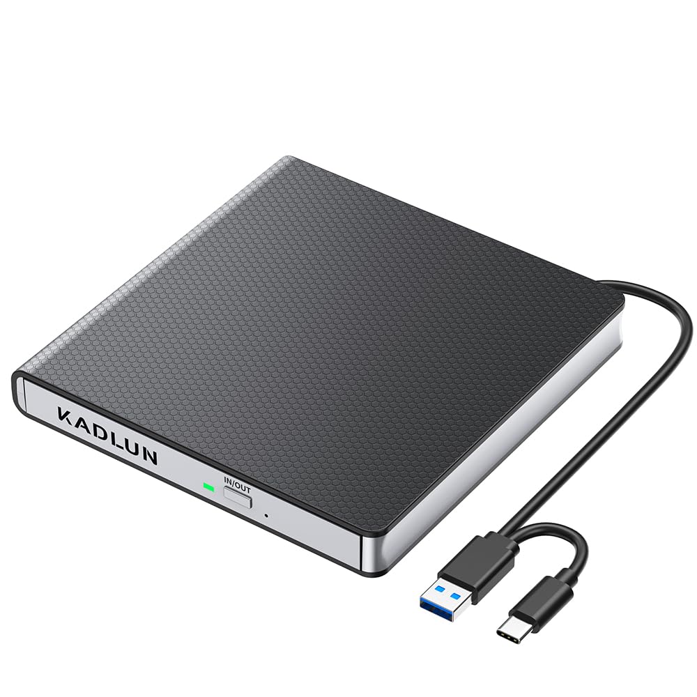 External CD DVD Drive for Laptop USB 3.0 USB C CD Burner External DVD Drive Portable CD ROM Burner Reader Writer Drive External DVD Player for Laptop Desktop PC Windows 11/10/8/7 MacBook Mac OS Linux black-2 in 1 - Image 8