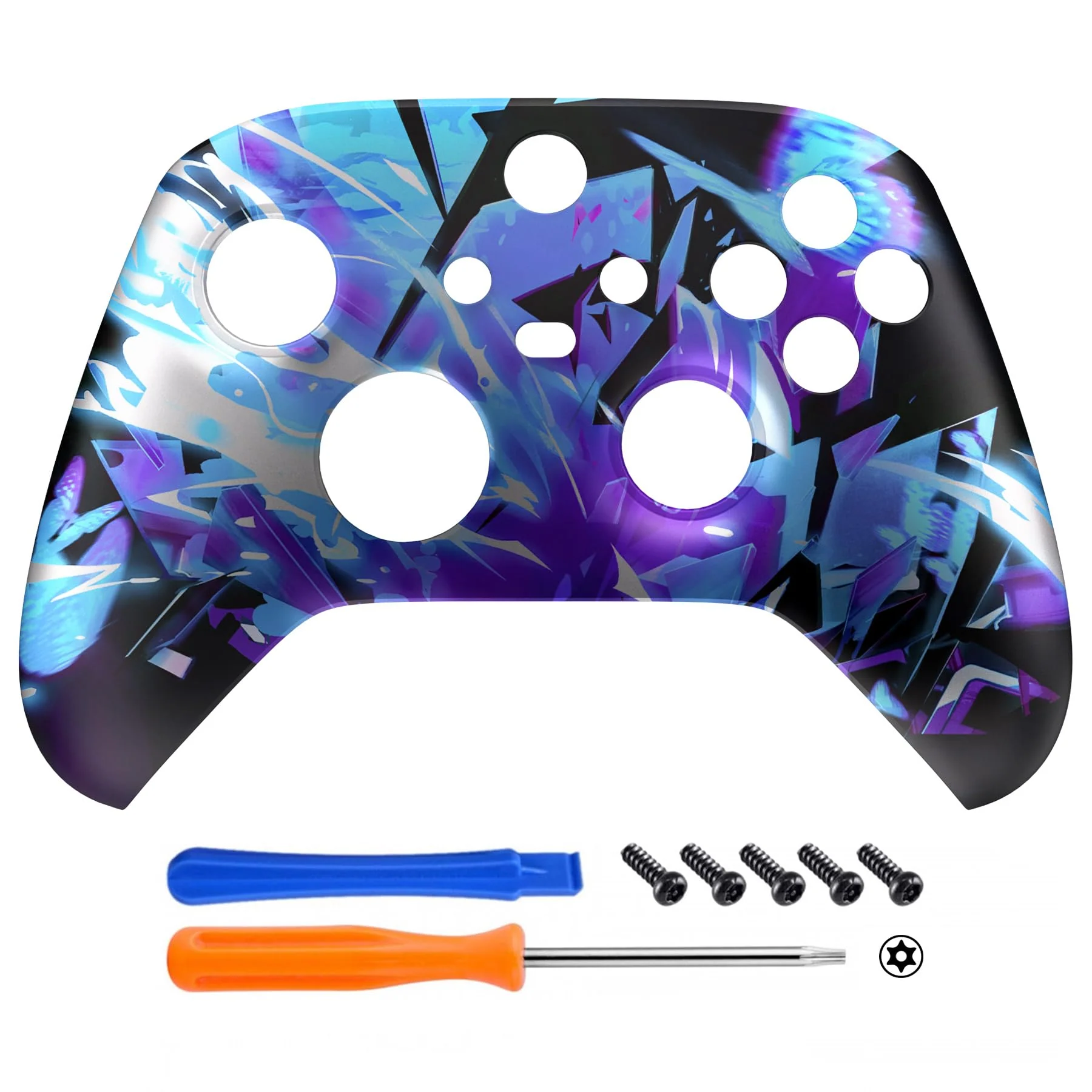 eXtremeRate Replacement Shell for Xbox Series X|S Controller - Unleash Your Style - Dark Hour Breaking Custom Acessories Skin Front Housing Cover for Xbox Core Controller Wireless[Control without] - Image 3