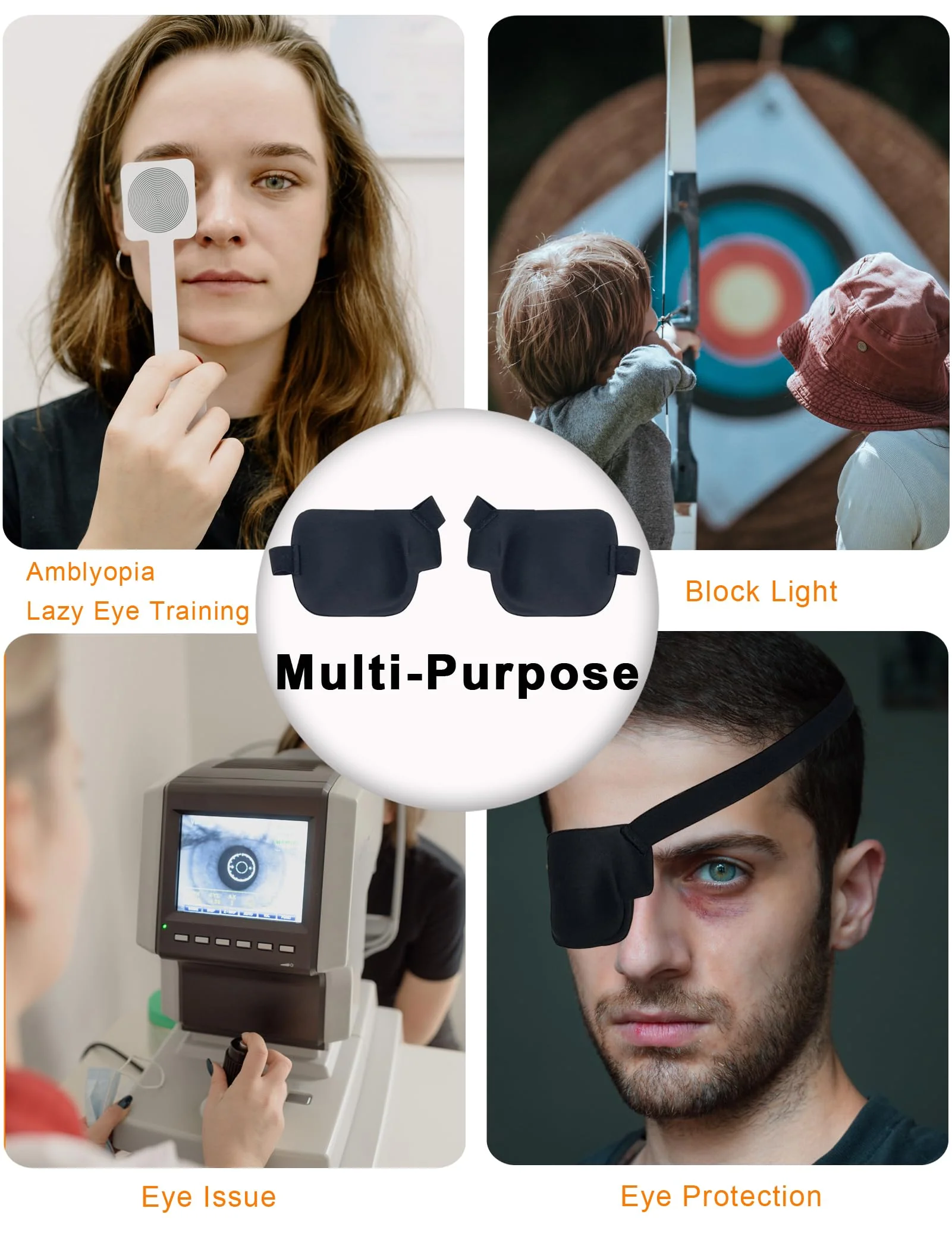 Eye Patch, 2PCS Medical Eye Patches for Adults Kids, 3D Amblyopia Lazy Eye Patches for Left and Right Eye (left + right) left + right - Image 5