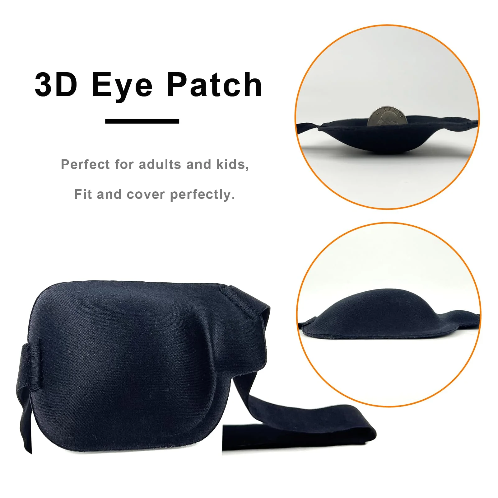 Eye Patch, 2PCS Medical Eye Patches for Adults Kids, 3D Amblyopia Lazy Eye Patches for Left and Right Eye (left + right) left + right - Image 6