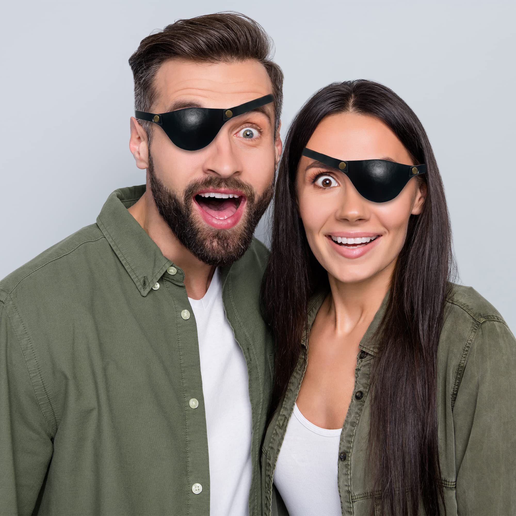 Eye Patches for Adults Right and Left Eyes - Black Adult Leather Eyepatch for Lazy Eye - Handmade Leather Eye Patch for Adults for Eye Glasses and Pirate Cosplay (Black) - Image 6