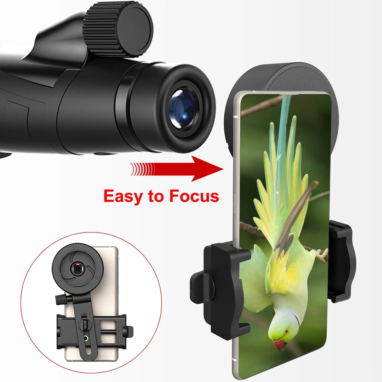 Eyeskey Universal Phone Adapter - Capture Stunning Moments with Your Smartphone through Binoculars, Monoculars, Scopes, Telescopes, and Microscopes - Fits Most Smartphones L - Image 7