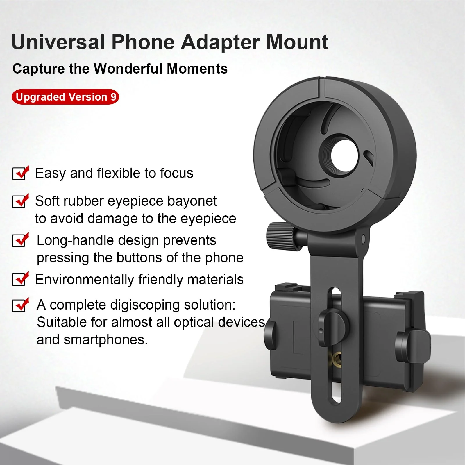Eyeskey Universal Phone Adapter - Capture Stunning Moments with Your Smartphone through Binoculars, Monoculars, Scopes, Telescopes, and Microscopes - Fits Most Smartphones L - Image 8