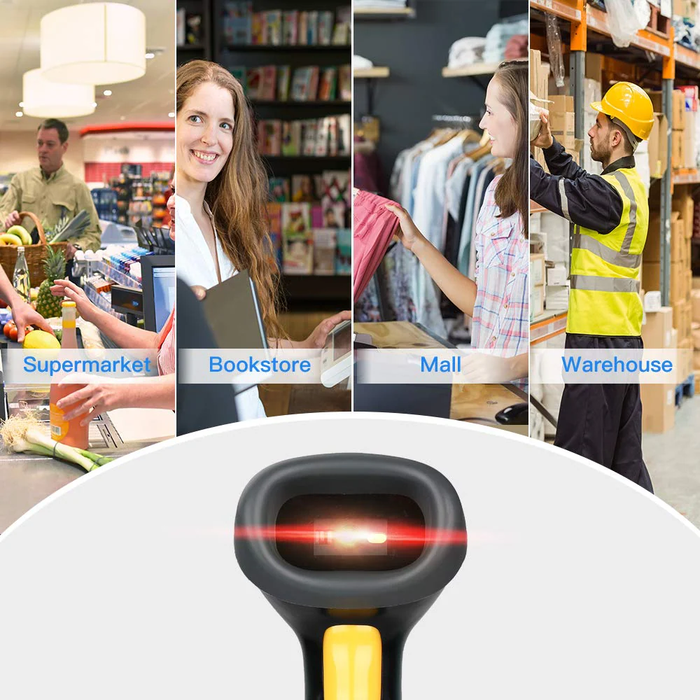 Eyoyo EYH2 Handheld USB 2D Barcode Scanner, Wired Automatic QR Code Scanner PDF417 Data Matrix Bar Code Reader with Long USB Cable for POS Mobile Payment, Convenience Store, Supermarket, Warehouse Black - Image 9