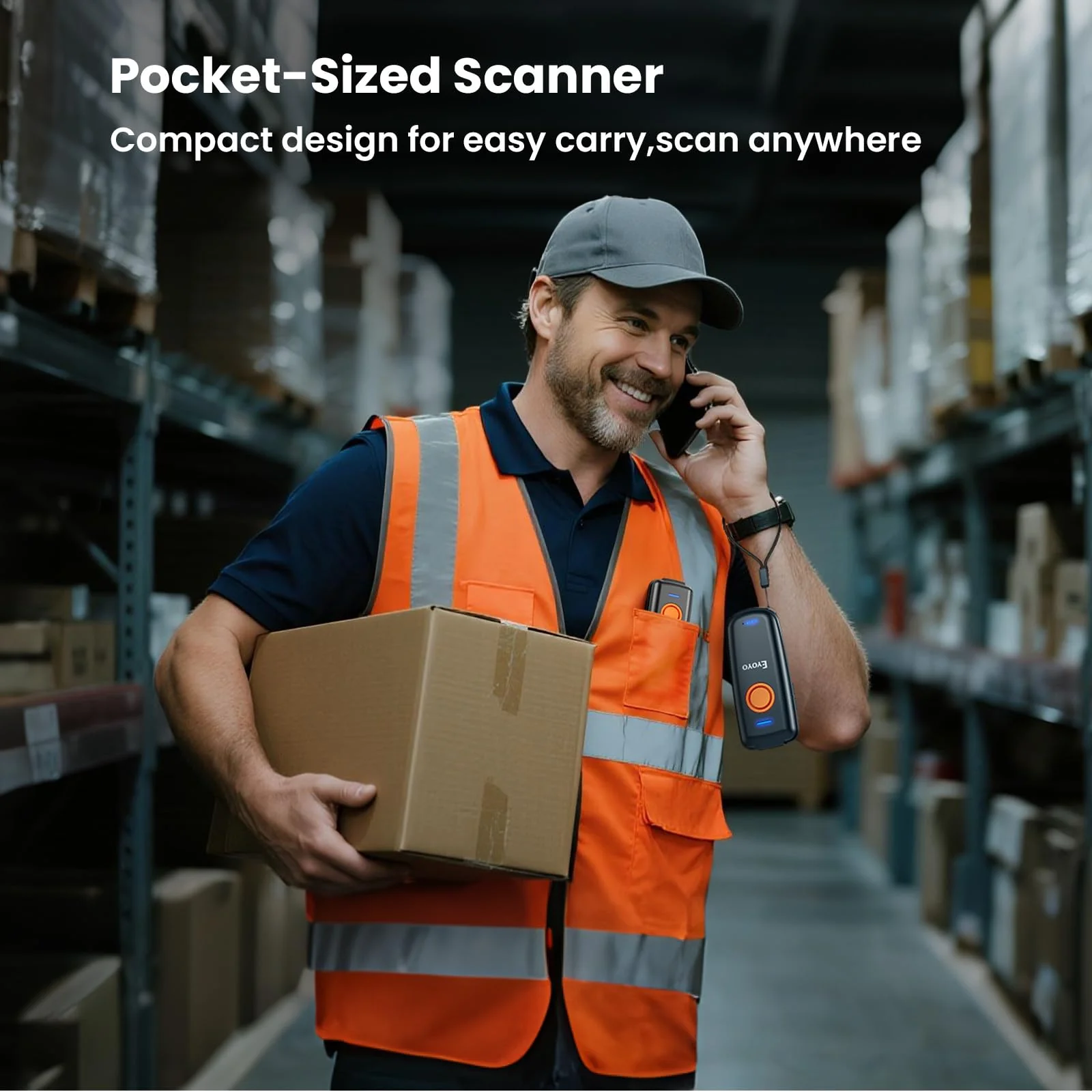 Eyoyo Mini Bluetooth Barcode Scanner: 1D Fast & Accurate Scanning, Wireless & USB Wired Bar Code Scanner for Inventory, Portable Barcode Reader Compatible with iPhone iPad Android Tablet POS Computer - Image 8