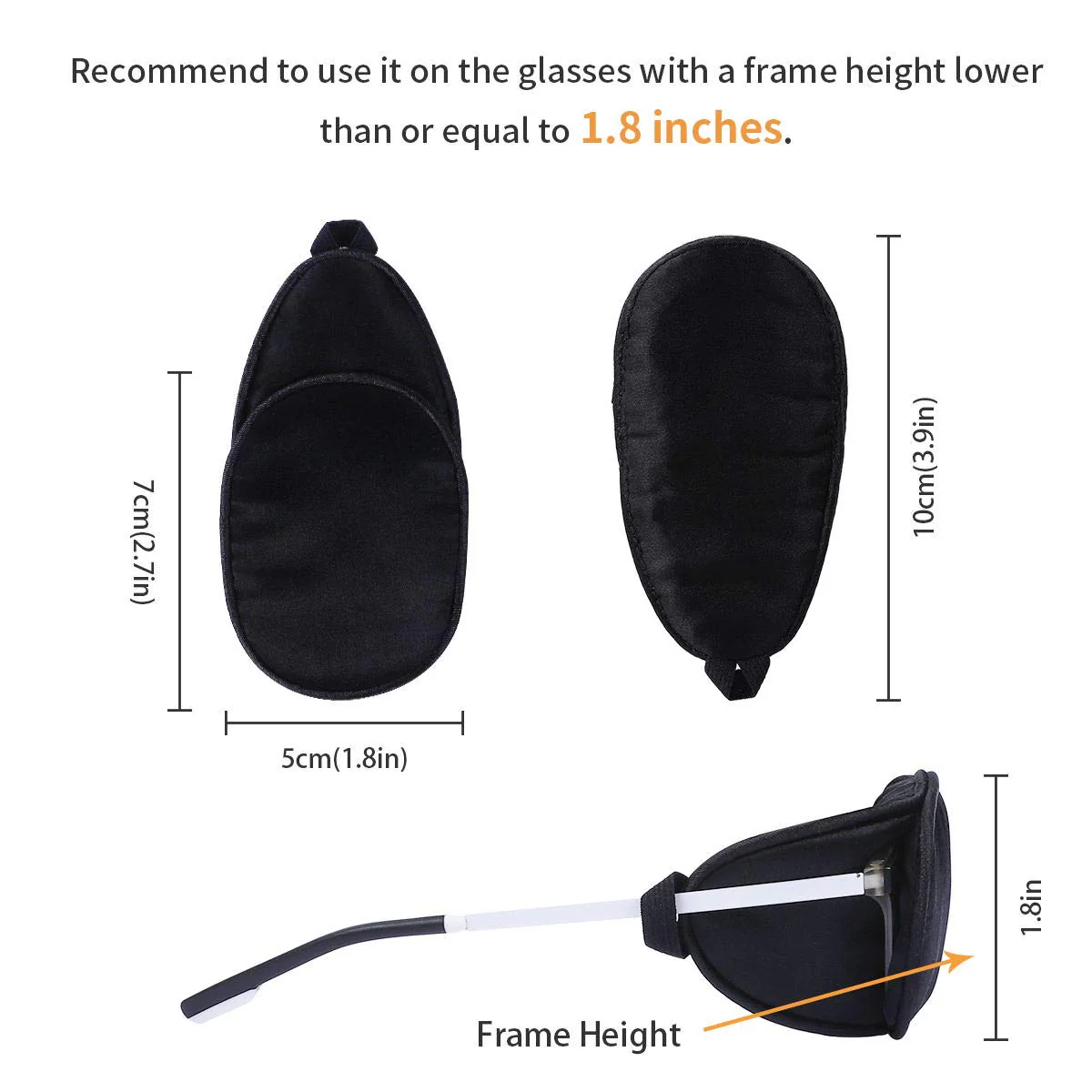 eZAKKA Eye Patches for Adults Kids, Eye Patch for Glasses, Medical Soft Eye Patch for Lazy Eye Amblyopia Strabismus and After Surgery (Black+Black) Black+black - Image 4