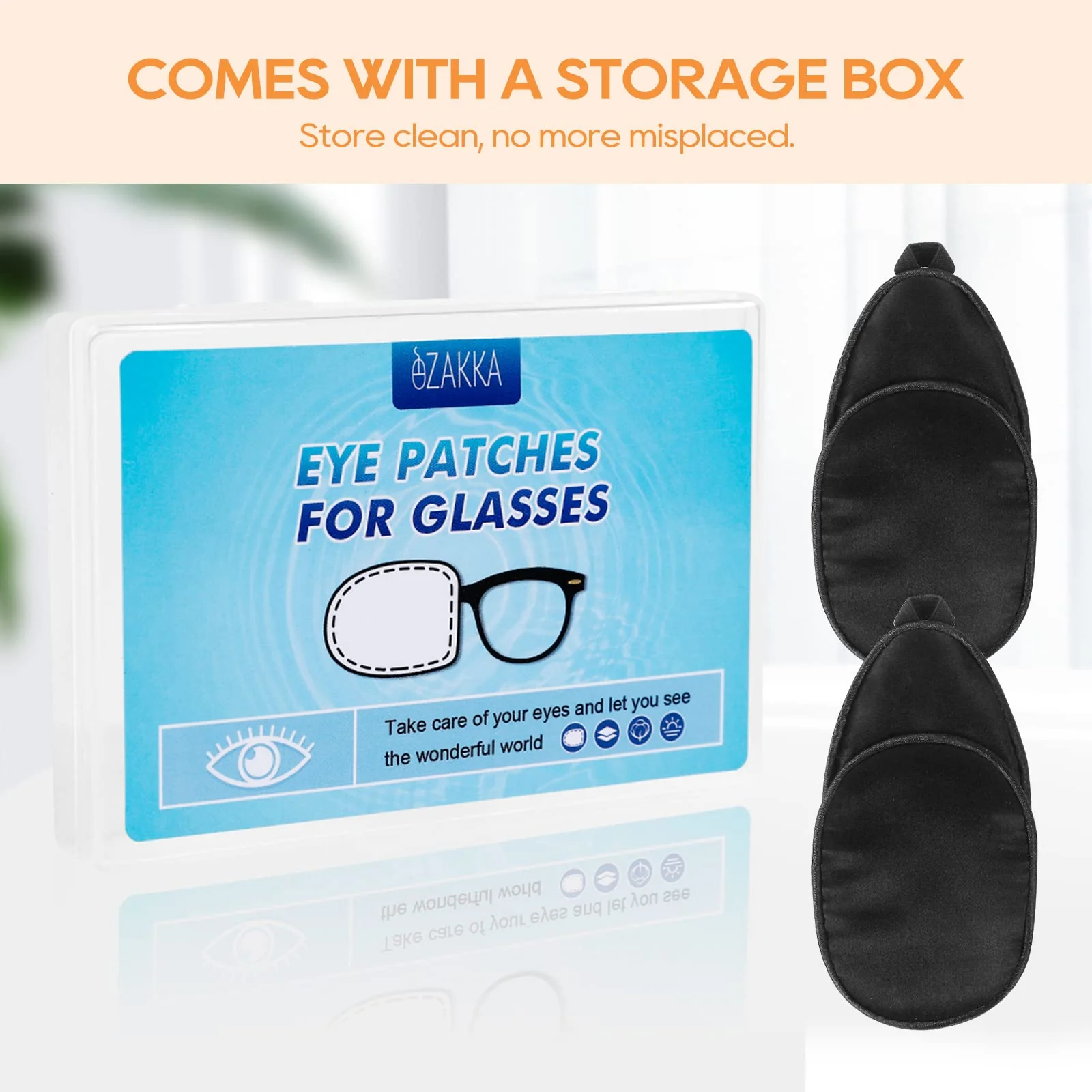 eZAKKA Eye Patches for Adults Kids, Eye Patch for Glasses, Medical Soft Eye Patch for Lazy Eye Amblyopia Strabismus and After Surgery (Black+Black) Black+black - Image 8