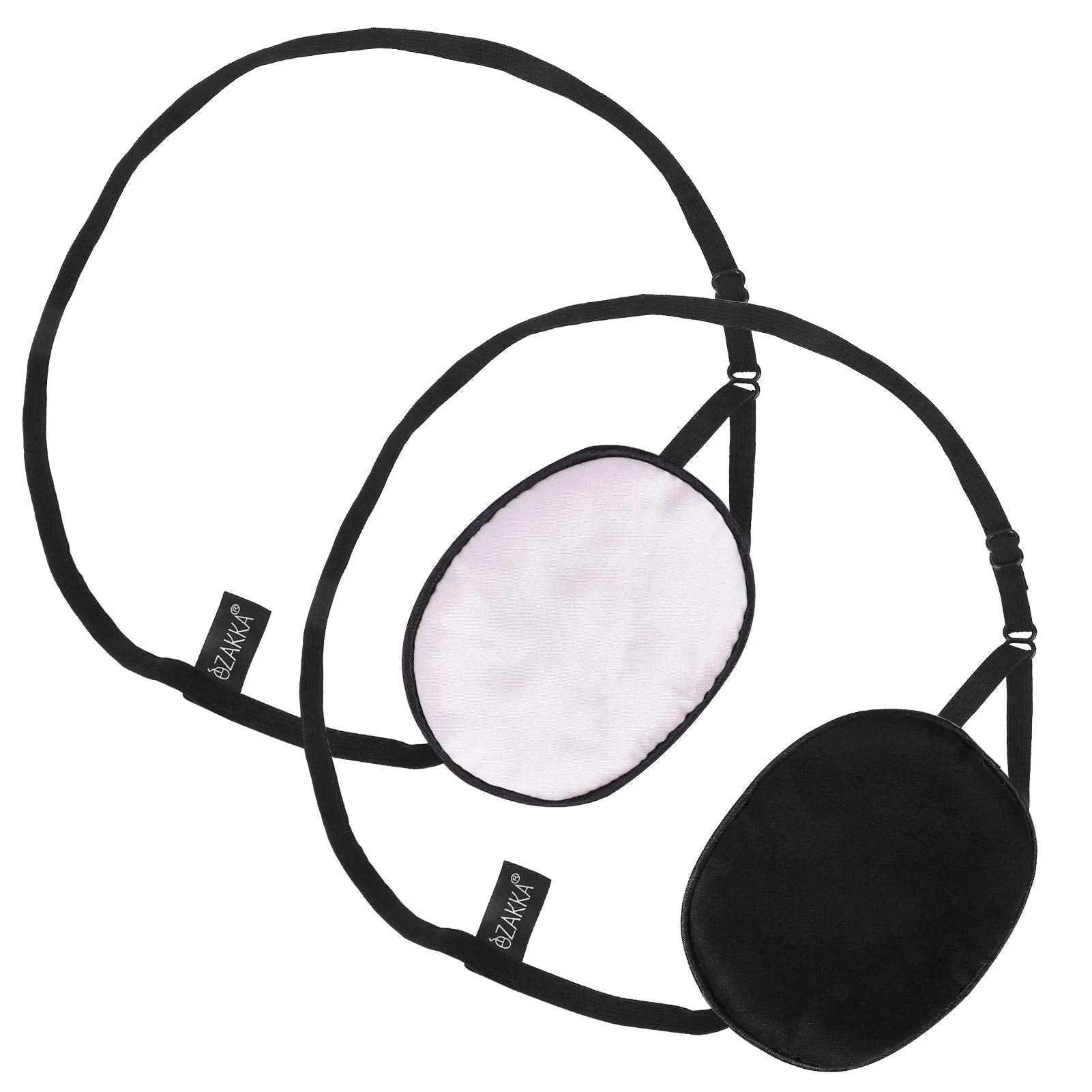eZAKKA Eye Patches for Adults Kids Left Right Eye, 2PCS Silk Eye Patch for Lazy Eye After Surgery Amblyopia, Black and Pink 1 Count (Pack of 2) Black+Pink - Image 7