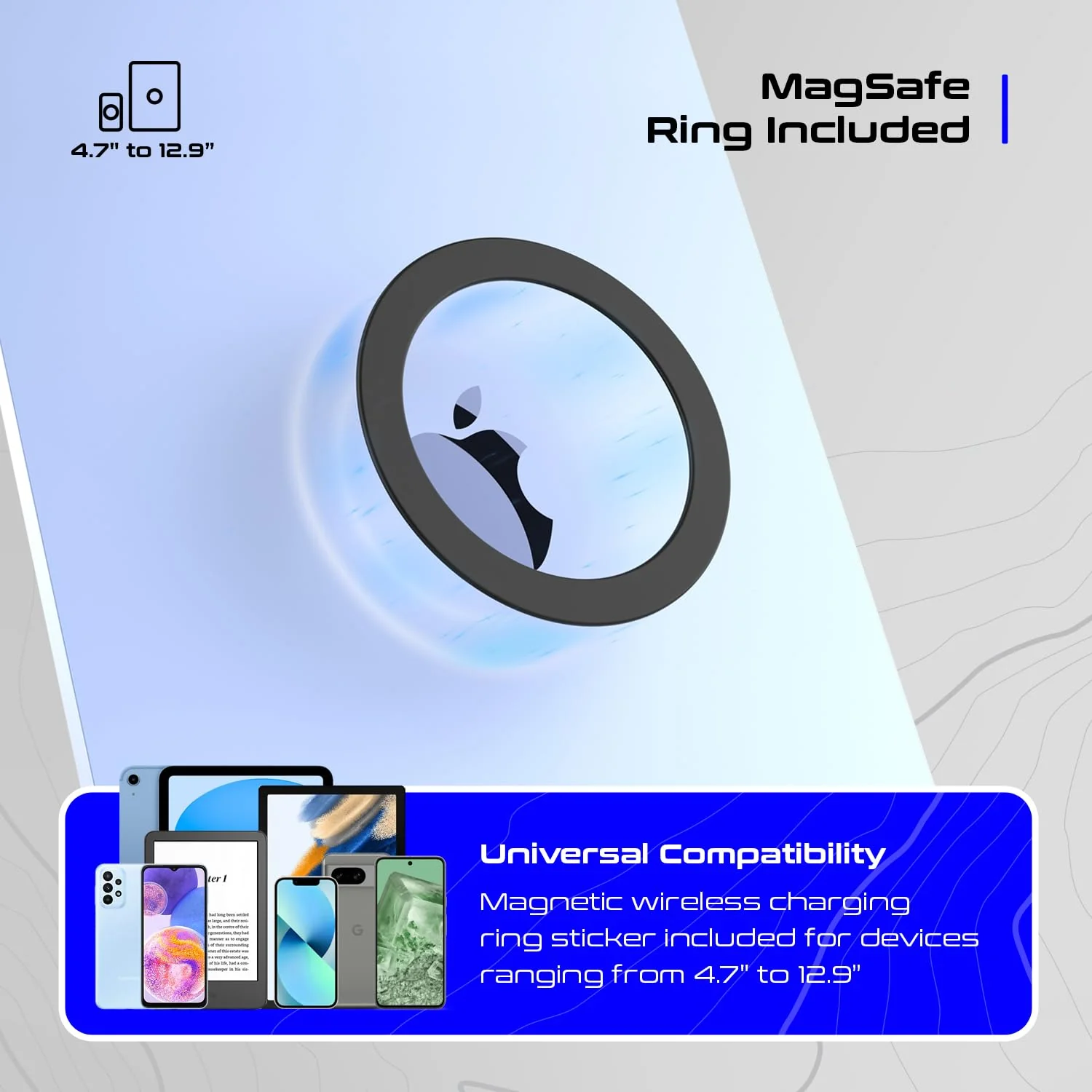 EZpod Magnetic Tablet & Cell Phone Holder Mount for Bedstand | Desktop Compatible with MagSafe for iPhone 15 14 13 Pro Max Mini with 360° Rotation and Flexible Gooseneck Tabletop Clamp Stand - Image 5