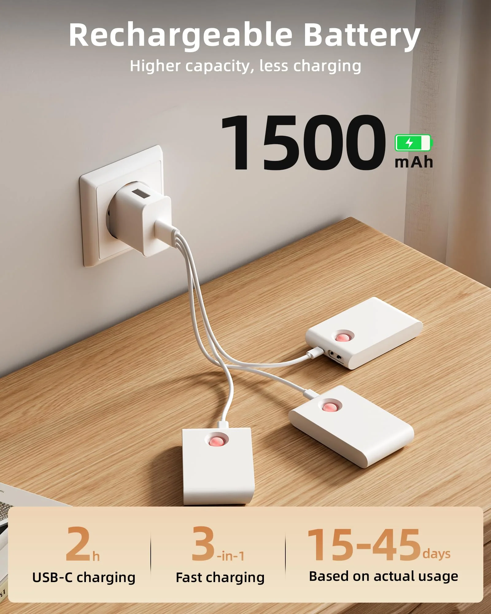 EZVALO 6 Pack Motion Sensor Night Lights, Sync LED Stair Lights Indoor, 1500mAh Rechargeable, Magnetic & Dimmable, 3000K Soft White, Portable Nightlight for Hallway, Stairs, Bathroom, Bedroom 6pack - Image 3