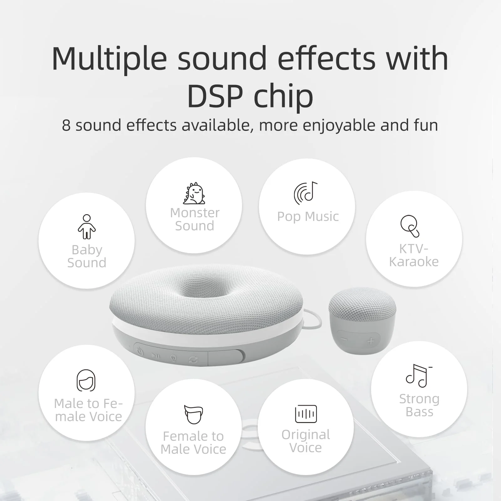 EZVALO Karaoke Machine, Portable Bluetooth Shower Speaker with 2 Wireless Microphones and Lights for Adults, Birthday Gifts for Girls Family Home Party - Image 7