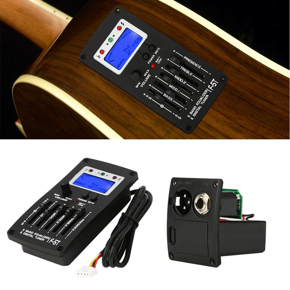 F-5T 5Band Equalizer Digital Tuner Pickup for Electric Acoustic Classic Guitar - Image 2