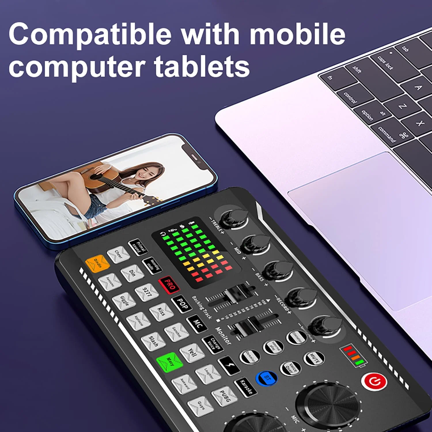F998+MS60 Podcast Equipment Bundle,Condenser Mic Recording Studio,Streaming Podcast Mic Starter Kit with Voice Changer, Live Sound Card Audio Interface for Computer Vlog Living for YouTube TikTok - Image 5