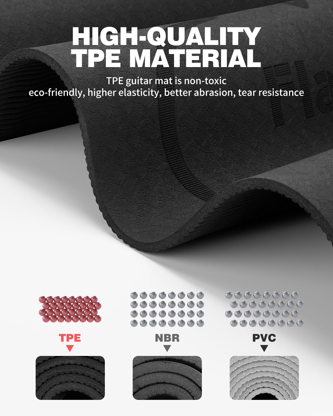 FA-16 Guitar Neck Rest and Guitar Mat, Guitar Cleaning Kit Tool with Dual Heights Support, TPE Material Workbench Mat, Repair and Maintenance Work Mat for Guitar Bass Banjo Mandolin Ukulele - Image 5