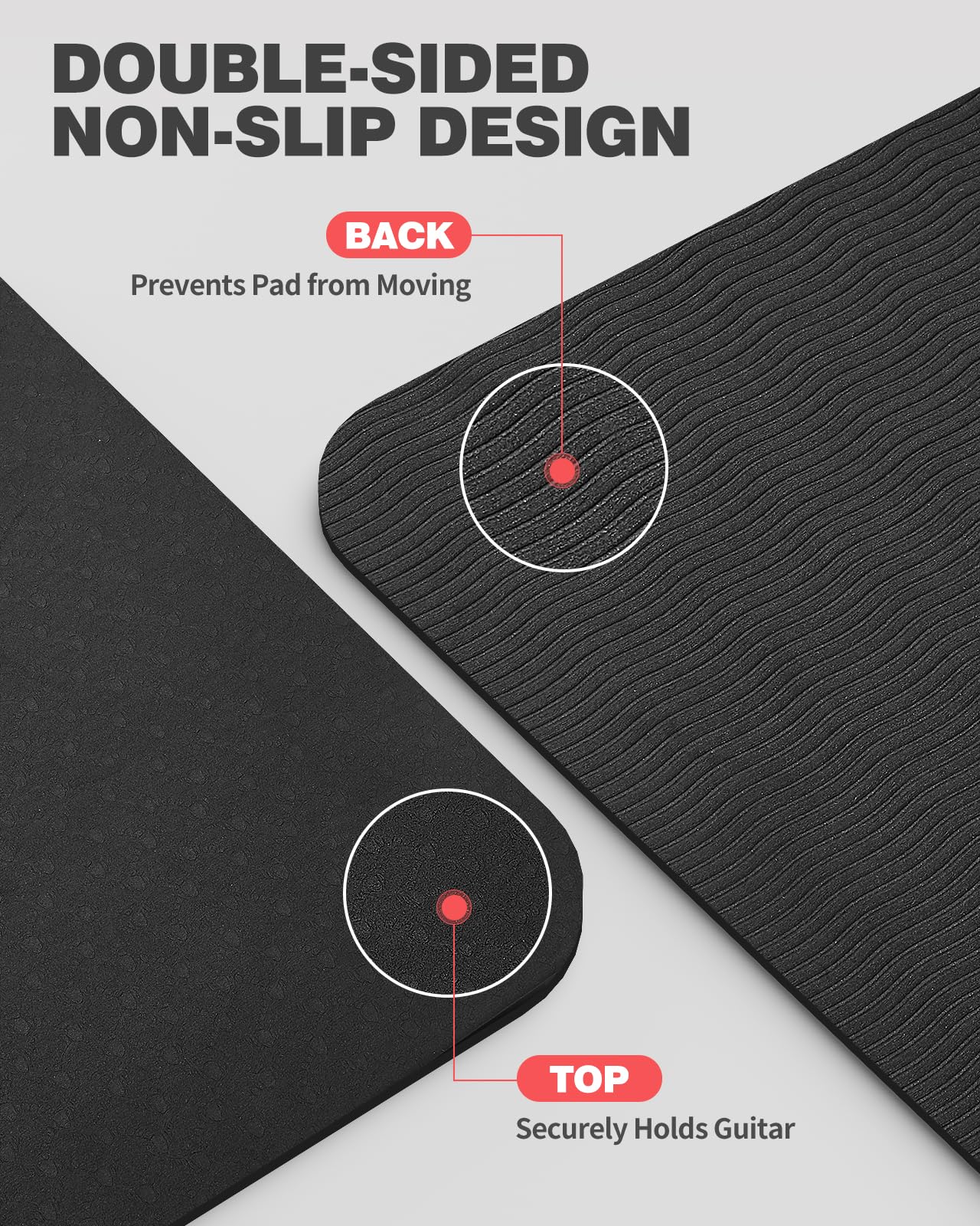 FA-16 Guitar Neck Rest and Guitar Mat, Guitar Cleaning Kit Tool with Dual Heights Support, TPE Material Workbench Mat, Repair and Maintenance Work Mat for Guitar Bass Banjo Mandolin Ukulele - Image 6