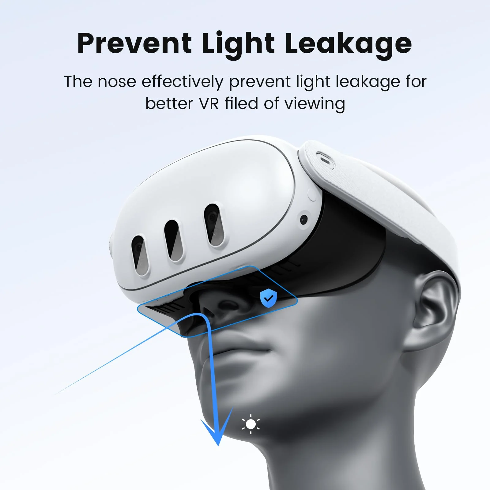 Face Cover Pad for Oculus Quest 3, 2 Replacement Face Cushion Pad(1 Cooling Gel, 1 PU Leather) with Facial Interface Frame, VR Accessories Set for Meta Quest 3 Including Anti-Leakage Nose Pad - Image 5