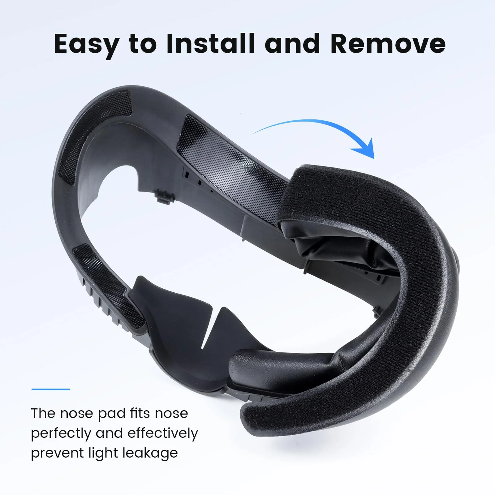 Face Cover Pad for Oculus Quest 3, 2 Replacement Face Cushion Pad(1 Cooling Gel, 1 PU Leather) with Facial Interface Frame, VR Accessories Set for Meta Quest 3 Including Anti-Leakage Nose Pad - Image 7