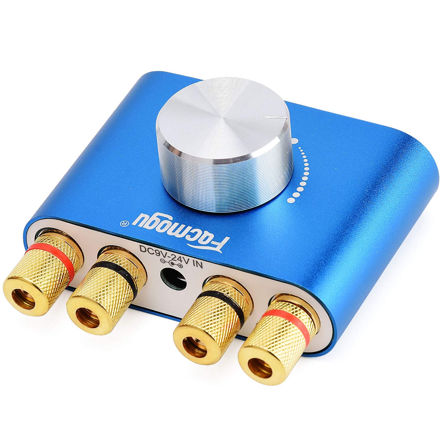 Facmogu F900 2 CH Bluetooth Amplifier 100W with Power Supply Adapter DC 12V 5A, 50W + 50W BT 5.0 Mini Wireless Audio Power AMP for Home HiFi Stereo Speaker Blue - Image 5
