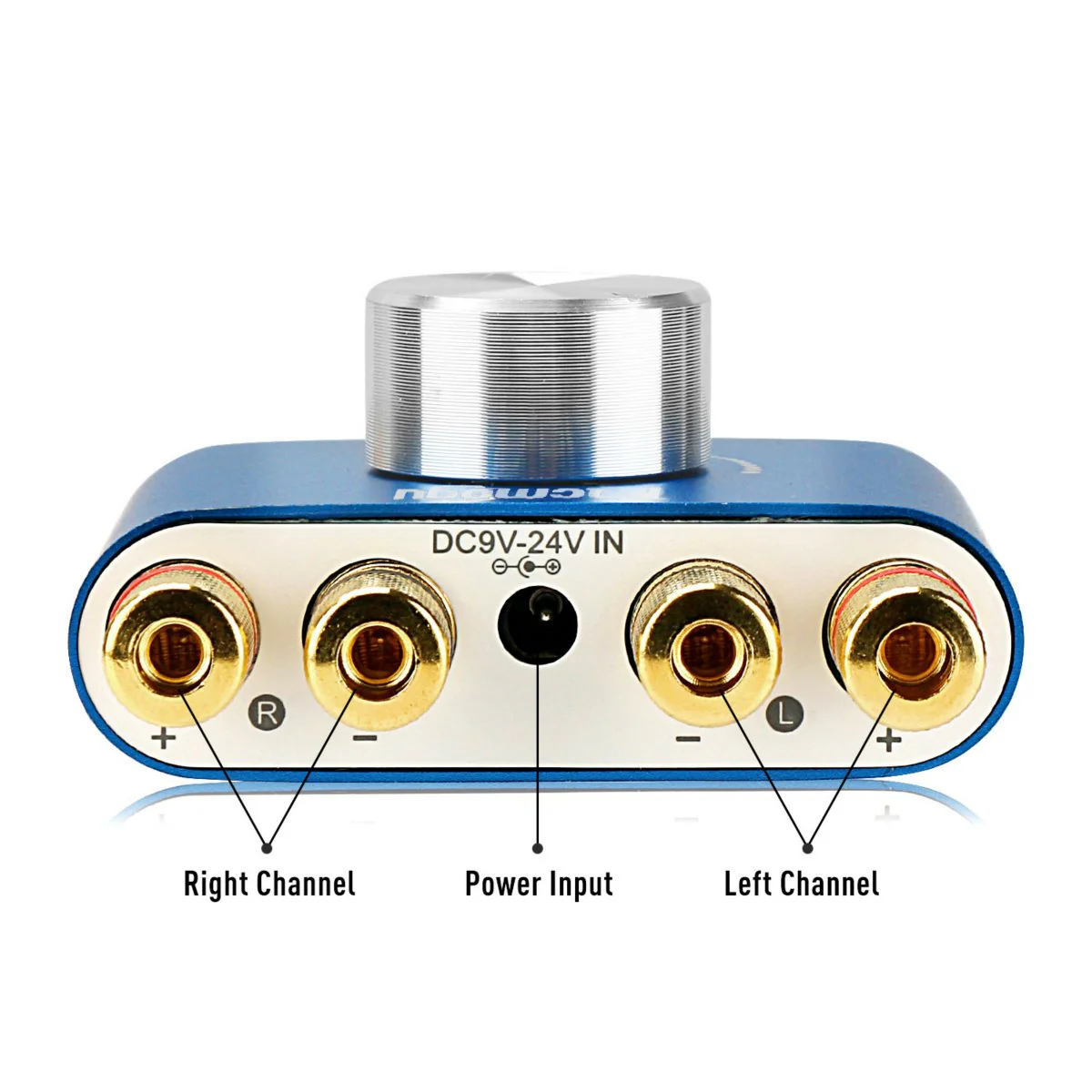 Facmogu F900 2 CH Bluetooth Amplifier 100W with Power Supply Adapter DC 12V 5A, 50W + 50W BT 5.0 Mini Wireless Audio Power AMP for Home HiFi Stereo Speaker Blue - Image 7