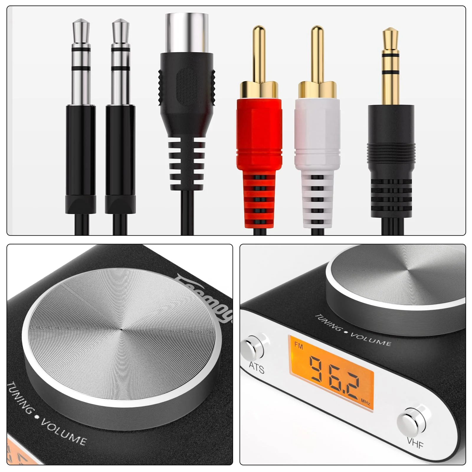 Facmogu FM Radio Receiver, Professional Si4730 Radio Receiver with 33ft Long Cables Antenna, Mini FM Global Frequency Radio Receiver, HiFi Radio Receiver Support Type -C Interface & 3.5mm Audio Output - Image 5