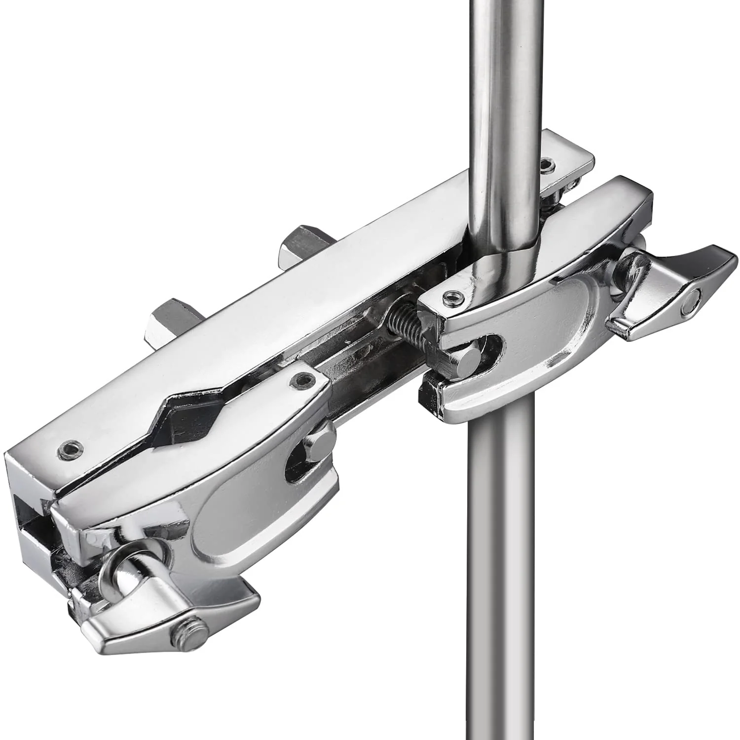 Facmogu Silver Multi-clamp, Adjustable Quick Release Multi-clamp Construct with Premium Stainless Steel Material, Cymbal Stand Mount Holder for Drum Cymbal Stands & Holders - Image 2