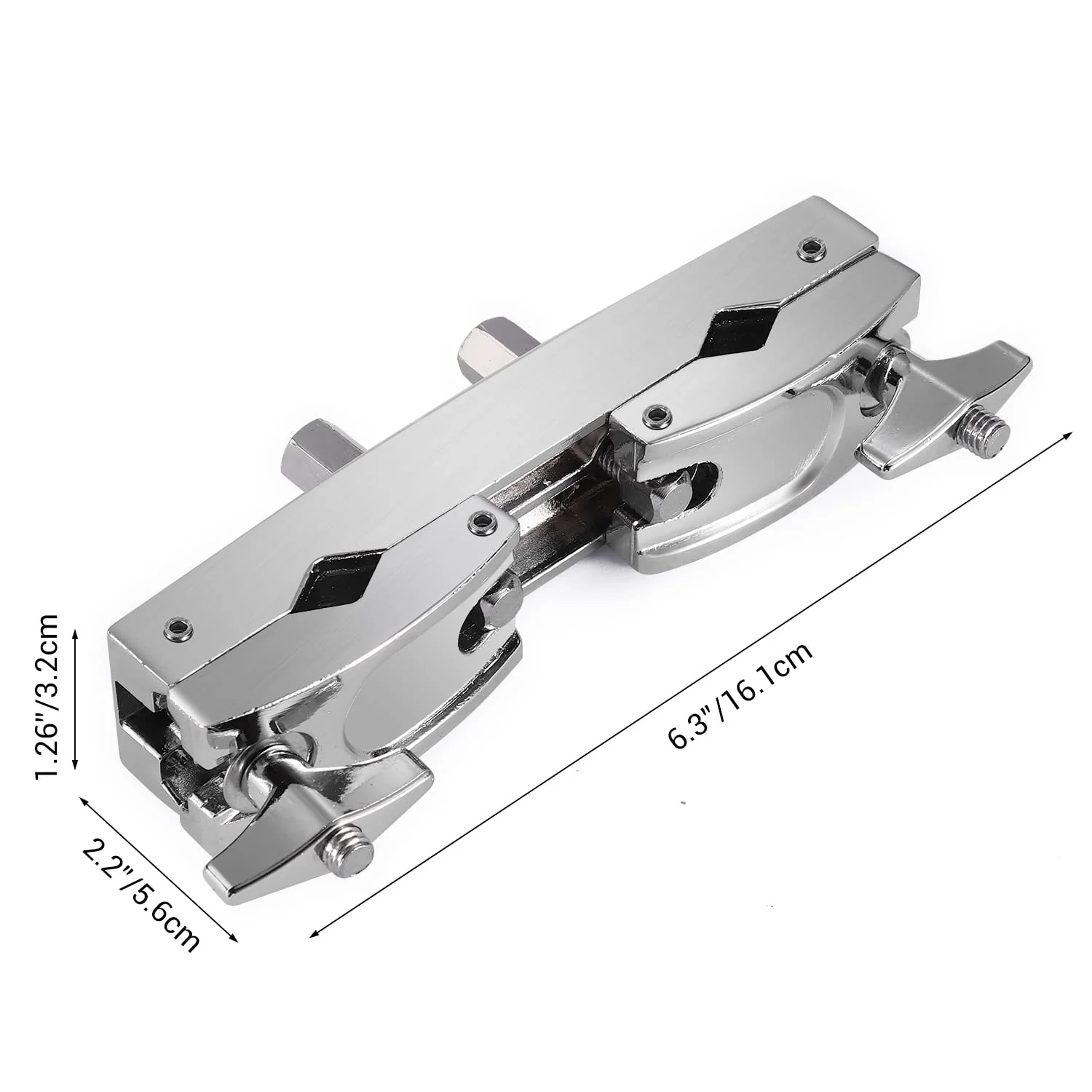 Facmogu Silver Multi-clamp, Adjustable Quick Release Multi-clamp Construct with Premium Stainless Steel Material, Cymbal Stand Mount Holder for Drum Cymbal Stands & Holders - Image 7
