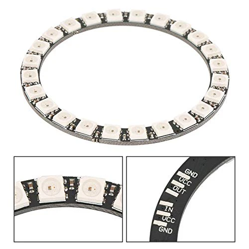 Fafeicy 24-Bit WS2812 5050 RGB LED Ring Lamp Light, with Integrated Drivers 5Vdc, 7cm Inner Diameter, 8.5cm Outer Diameter (1) - Image 4