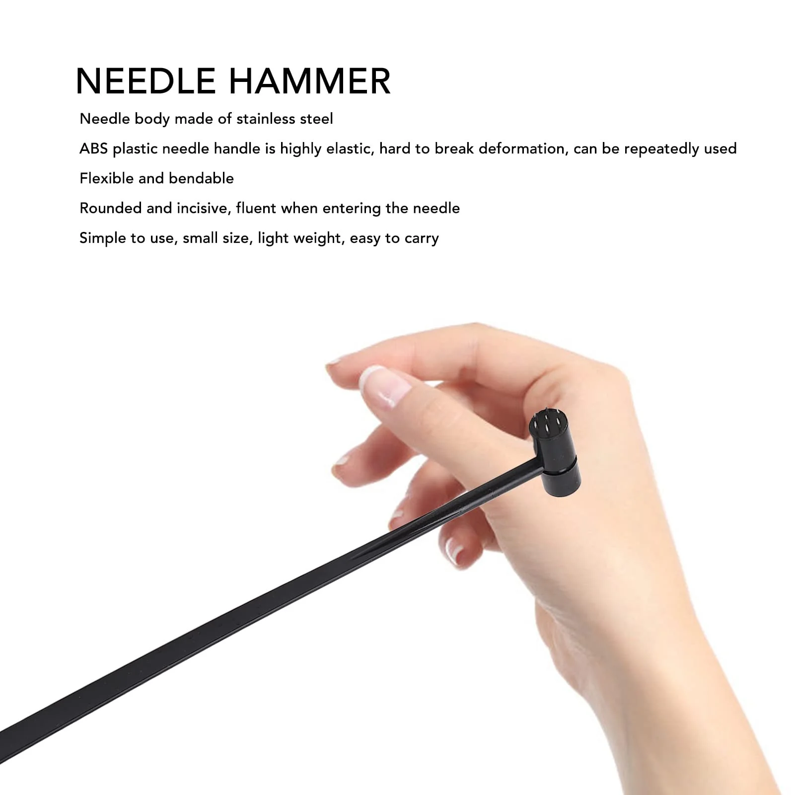 Fafeicy Seven Pin Plum Blossom Dermal Hammer, Star Needle Dermal Hammer for Beauty and Home Use Pack of 5 - Image 3