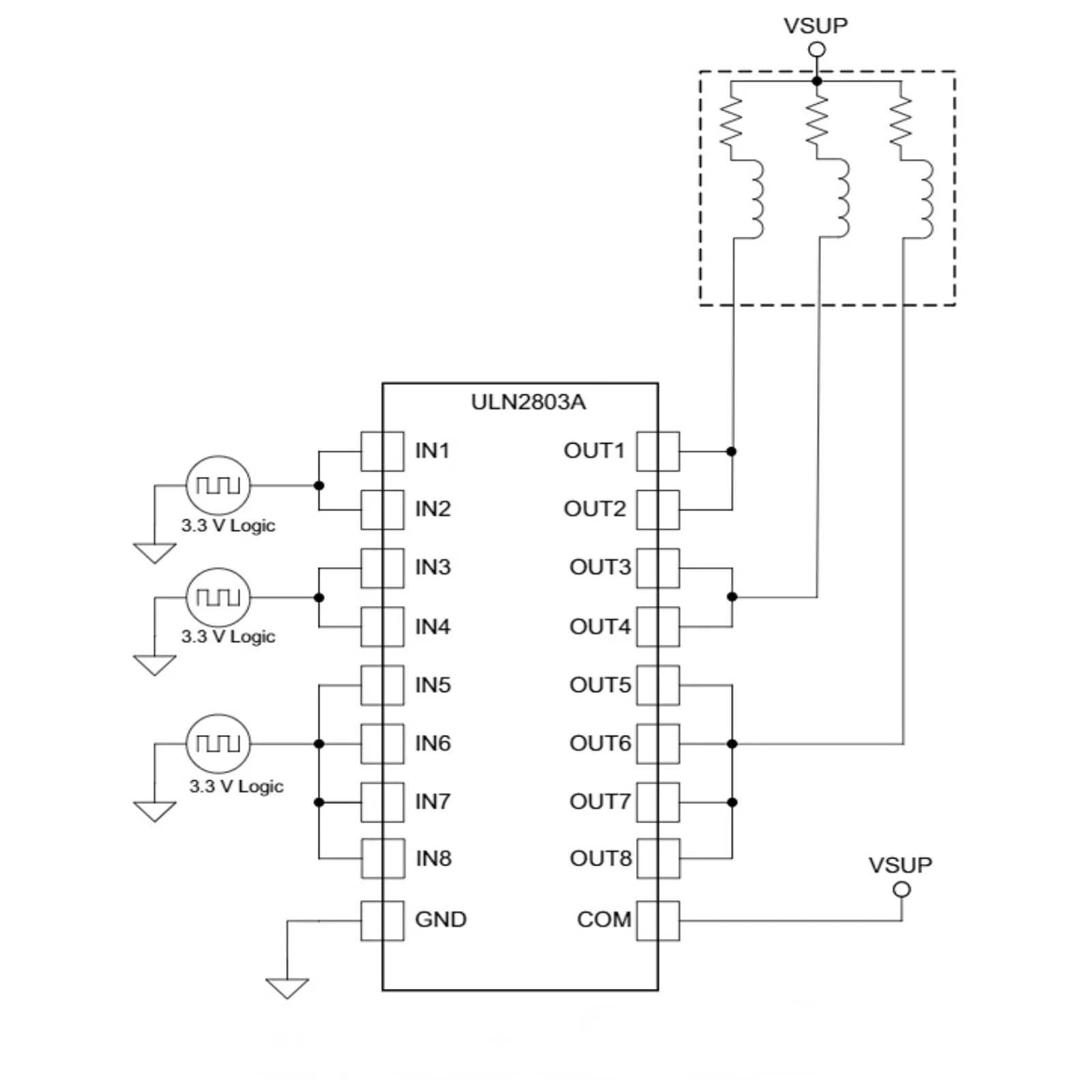 Fafeicy ULN2803A Darlington Transistor Arrays Driver Module, 50V 500mA High Current Voltage Driver, High Voltage and High Current, for Switching Inductive Loads (1) - Image 3