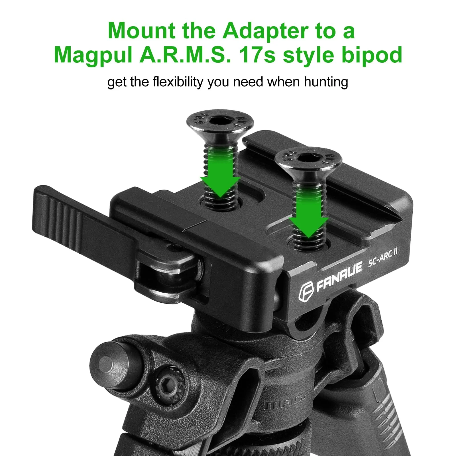 FANAUE ARCA-Swiss Bipod Adapter, ARCA-Swiss Quick Release, Arca Tripod Mount for Fanaue Tripod Heads - Image 2
