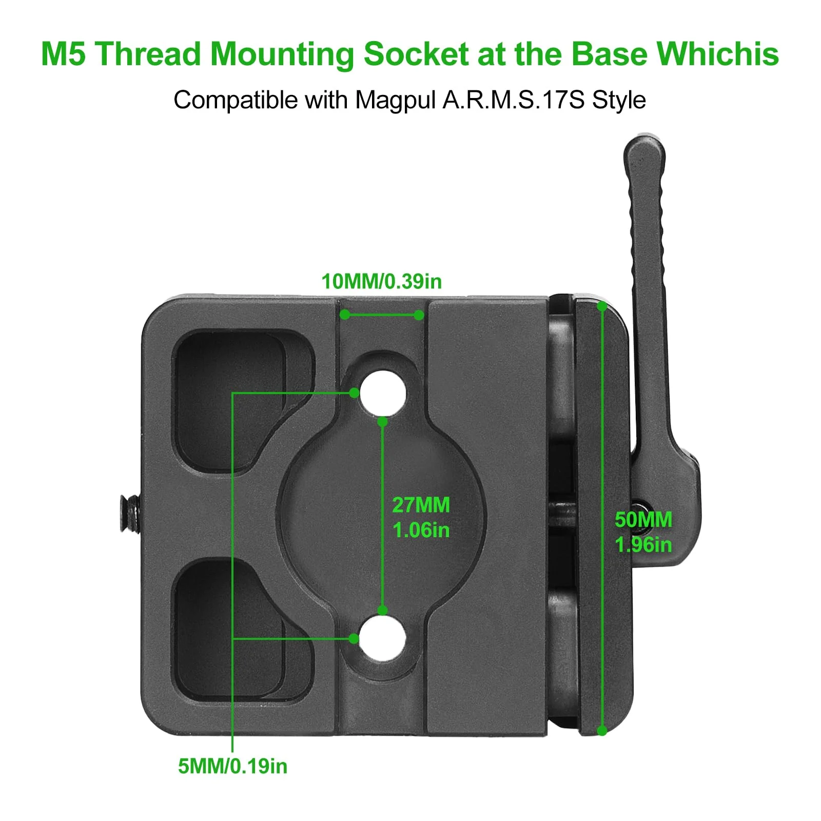 FANAUE ARCA-Swiss Bipod Adapter, ARCA-Swiss Quick Release, Arca Tripod Mount for Fanaue Tripod Heads - Image 4