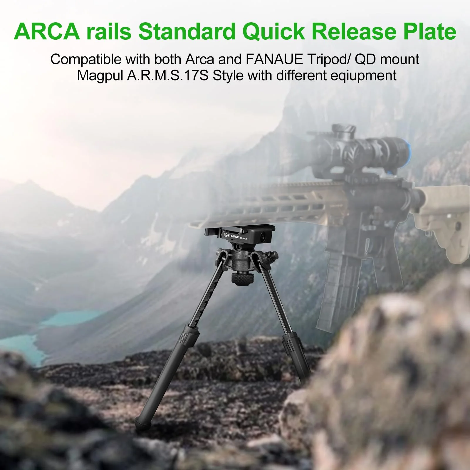FANAUE ARCA-Swiss Bipod Adapter, ARCA-Swiss Quick Release, Arca Tripod Mount for Fanaue Tripod Heads - Image 5