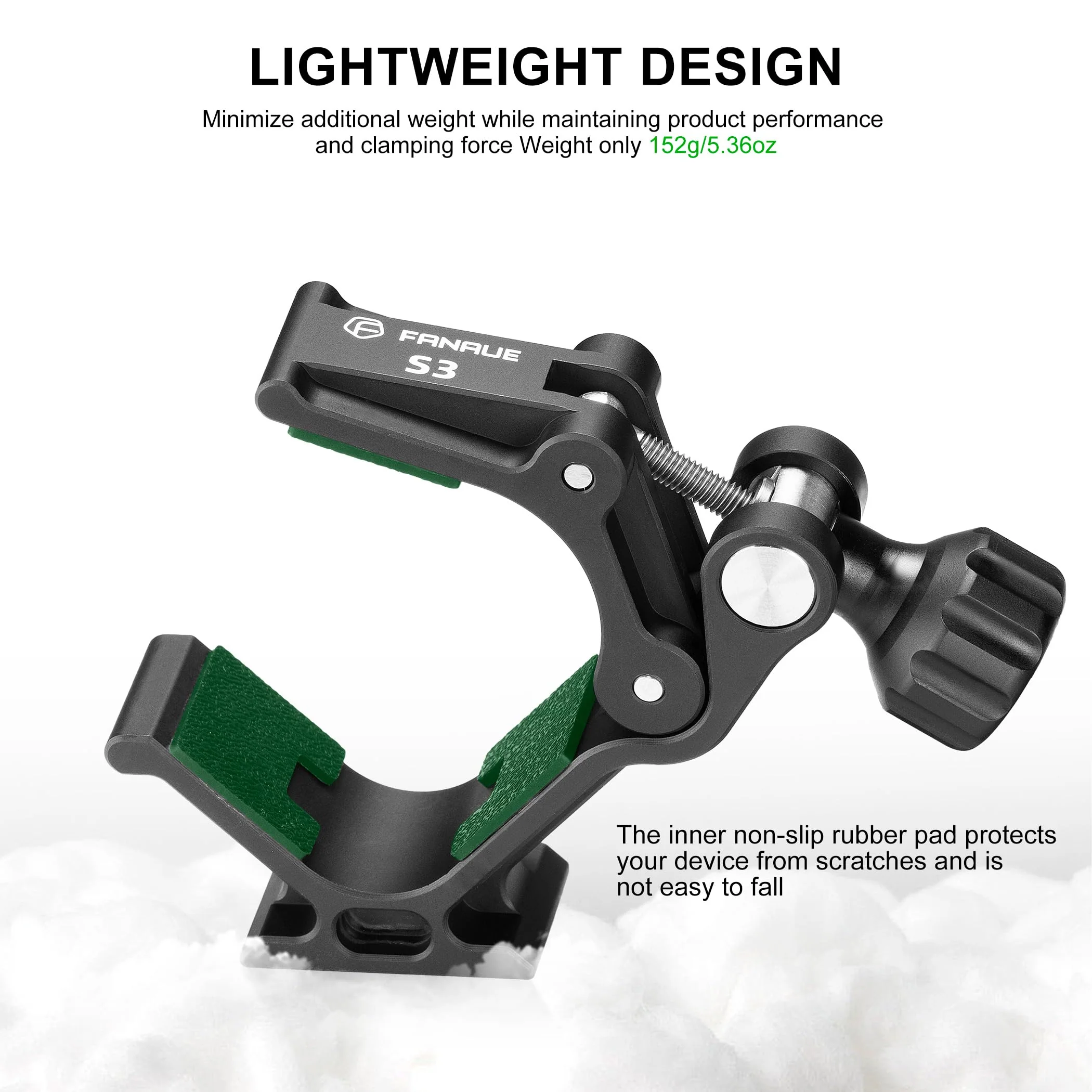 FANAUE S3 Binocular Tripod Mount Adapter with 1/4" & 3/8" Screw and ARCA Quick Release Binocular Tripod Mount, Compatible with Vortex Zeiss Nikon Swarovski Leica Leupold Bushnell Binoculars. - Image 4