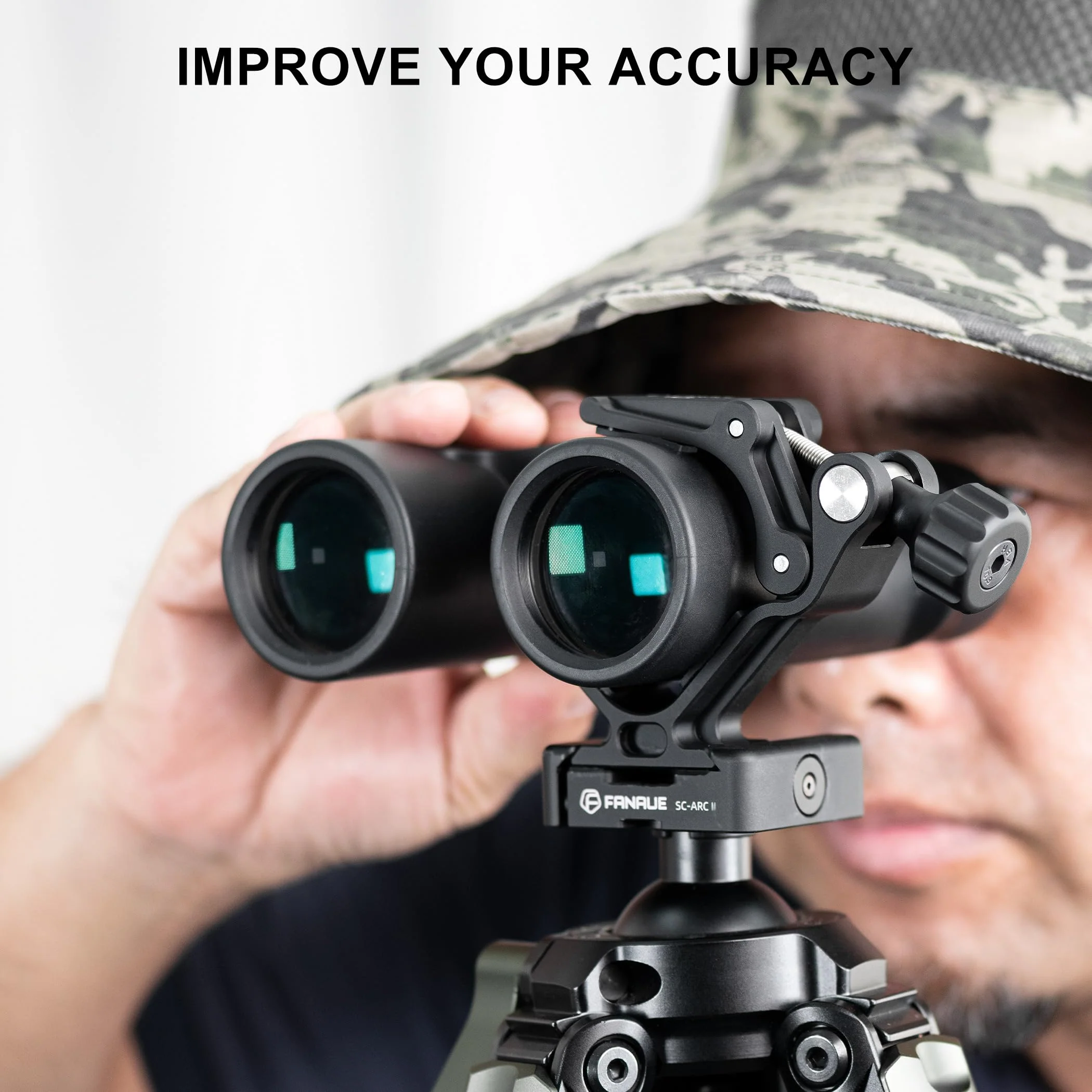 FANAUE S3 Binocular Tripod Mount Adapter with 1/4" & 3/8" Screw and ARCA Quick Release Binocular Tripod Mount, Compatible with Vortex Zeiss Nikon Swarovski Leica Leupold Bushnell Binoculars. - Image 9