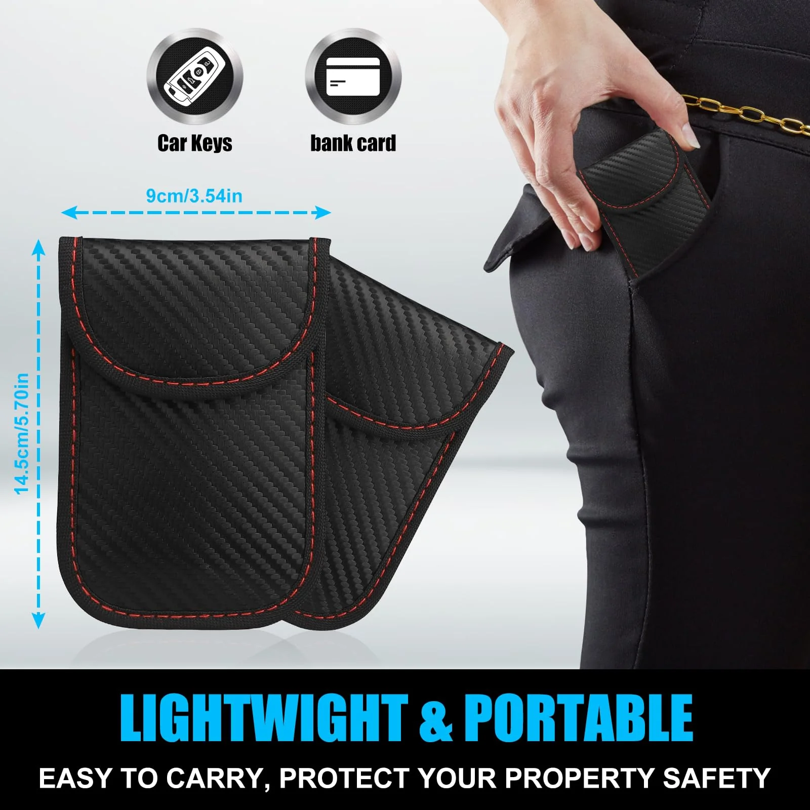 Faraday Box, [Upgrade Version] Faraday Cage with 2 Faraday Pouches,Box for Car Keys,Key Fob Protector,Signal Blocker for Keyless Fob,Car Key Signal Blocking Box for Car Keys Phones Large + 2 Faraday Pouches - Image 7