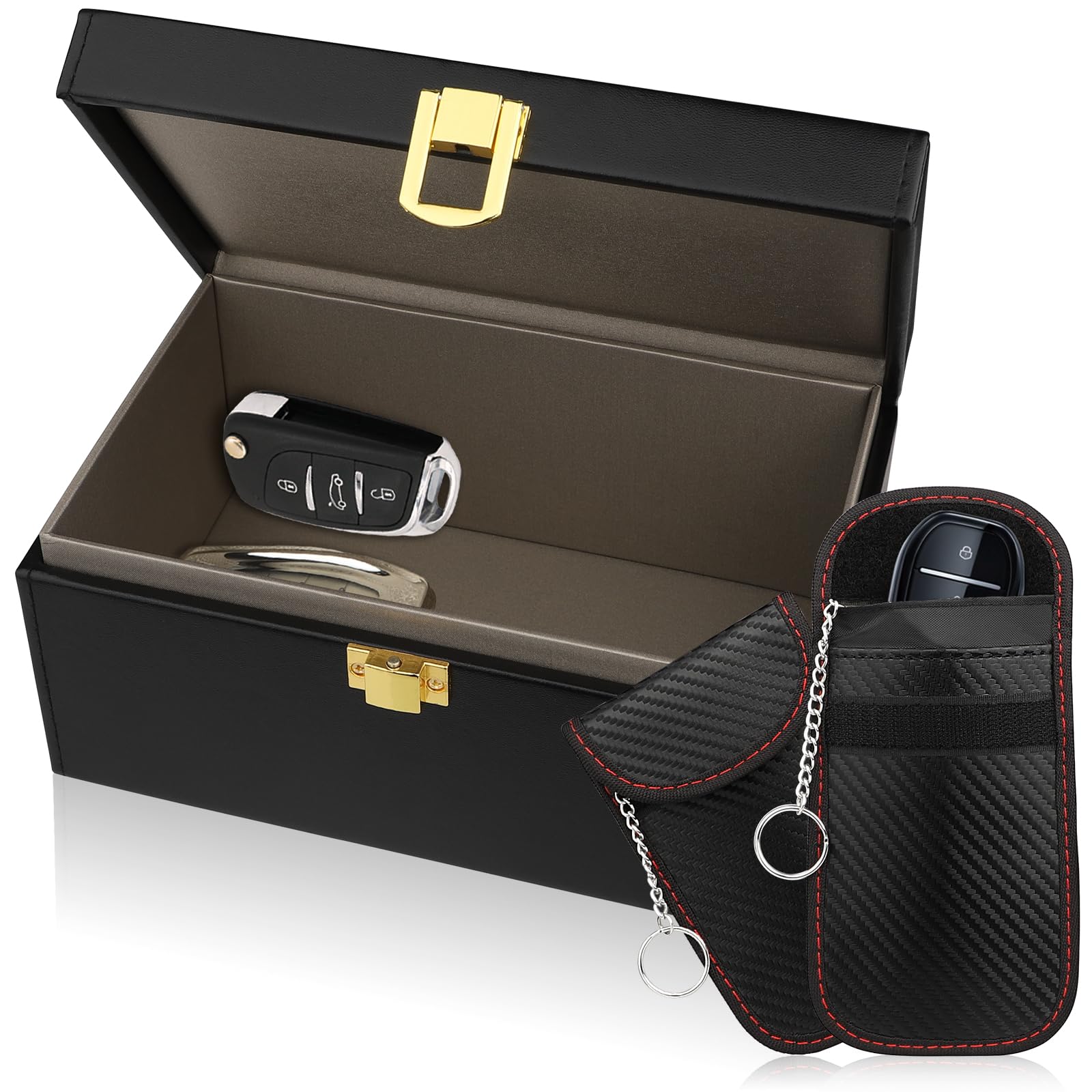 Faraday Box, [Upgrade Version] Faraday Cage with 2 Faraday Pouches,Box for Car Keys,Key Fob Protector,Signal Blocker for Keyless Fob,Car Key Signal Blocking Box for Car Keys Phones Large + 2 Faraday Pouches - Image 8