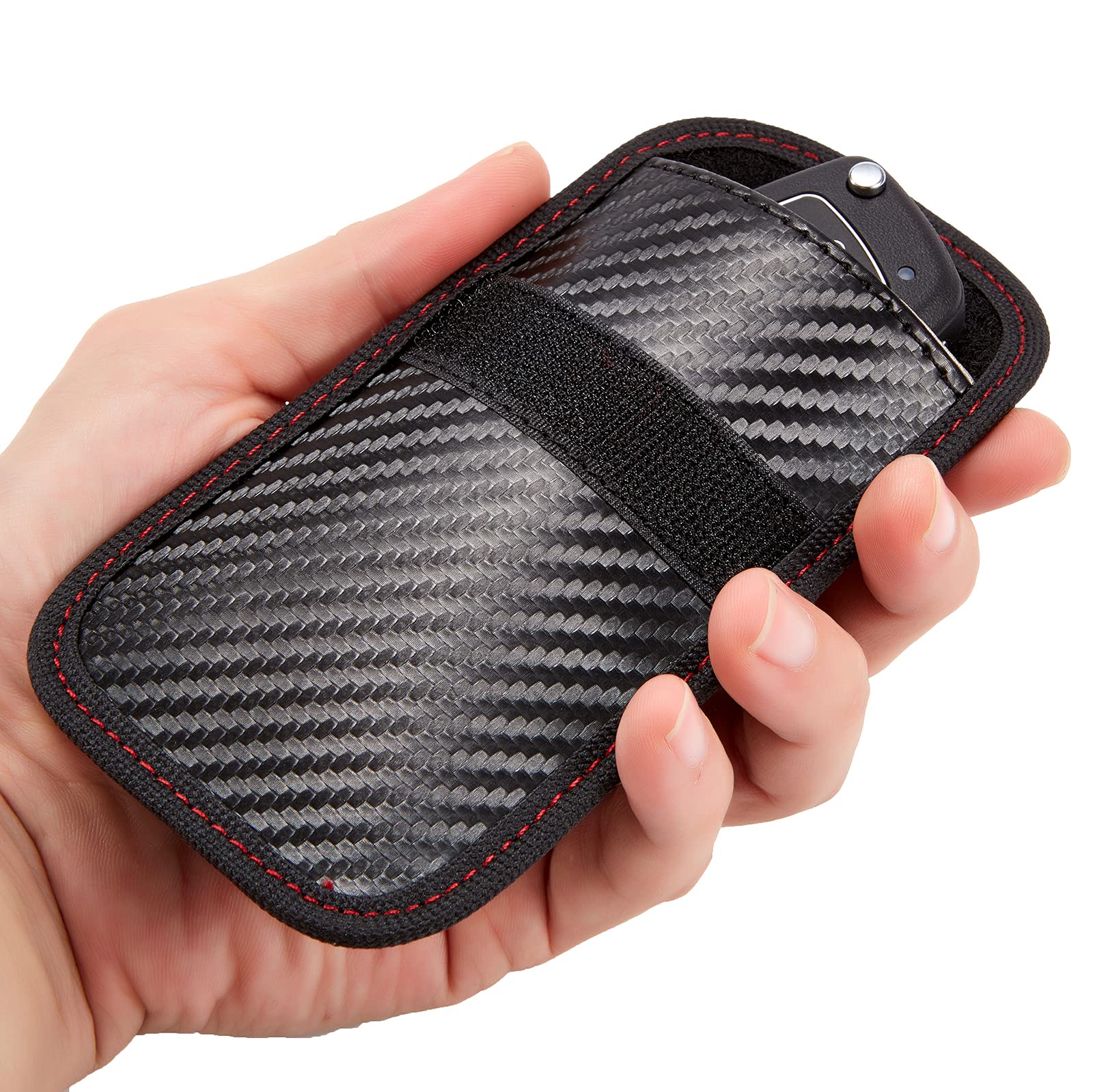 Faraday Key Fob Protector - 2 Pack Mini Anti-Theft Pouch Key Fob RFID Signal Blocking Faraday Bag for Key Fob - Image 4